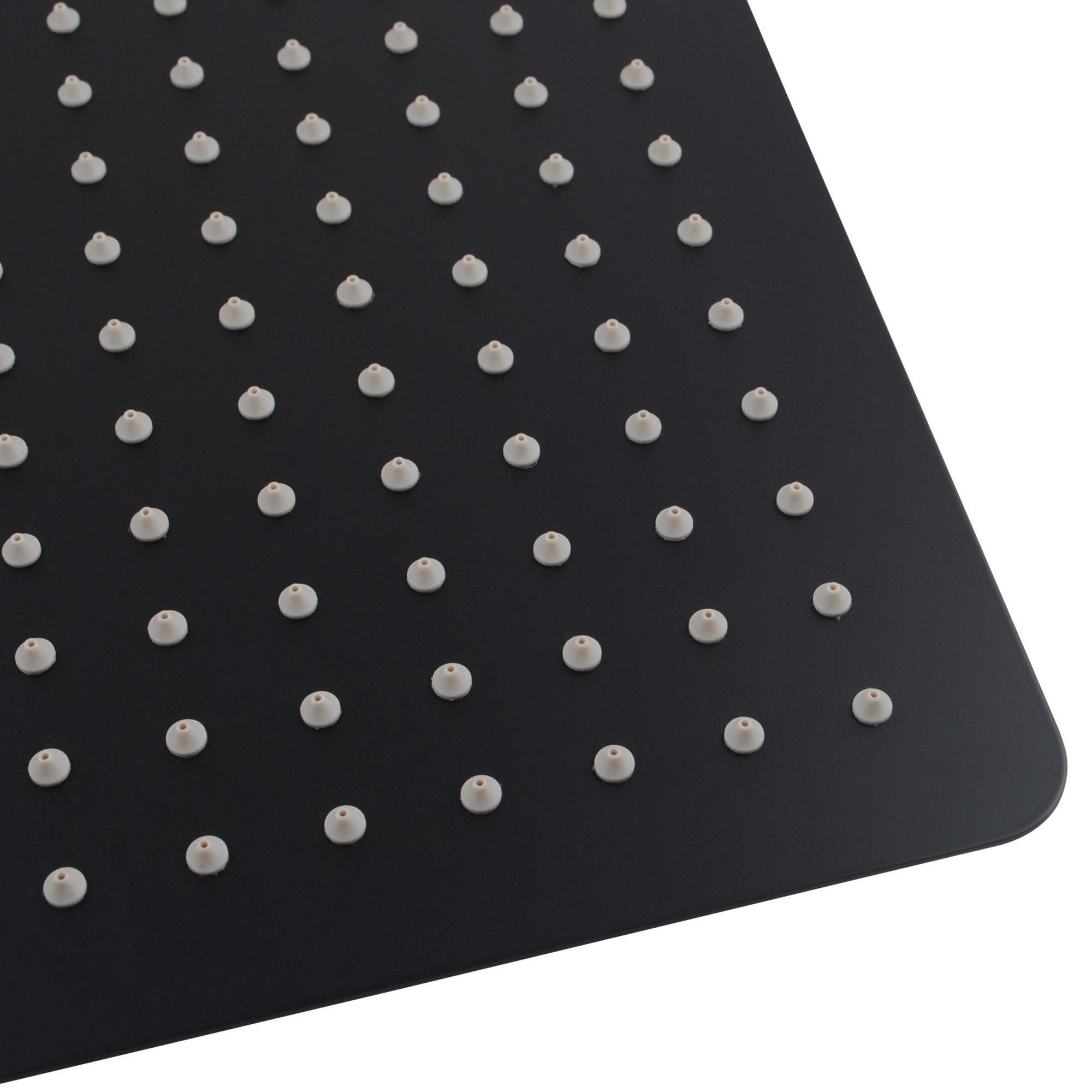 300mm 12'' Square Stainless Steel Overhead Rain Shower Head Bathroom 360° Swivel Shower Rose Silver/Black