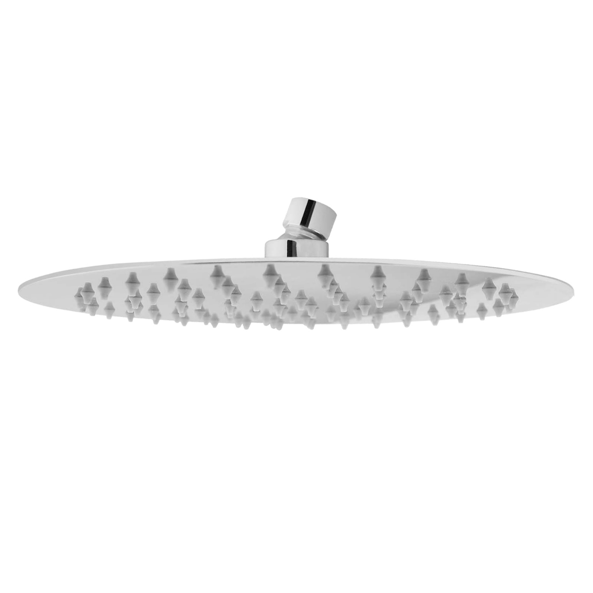 10'' 250mm Round Stainless Steel Super Thin Overhead Shower Head Bathroom Swivel Rainfall Shower Rose Chrome/Black