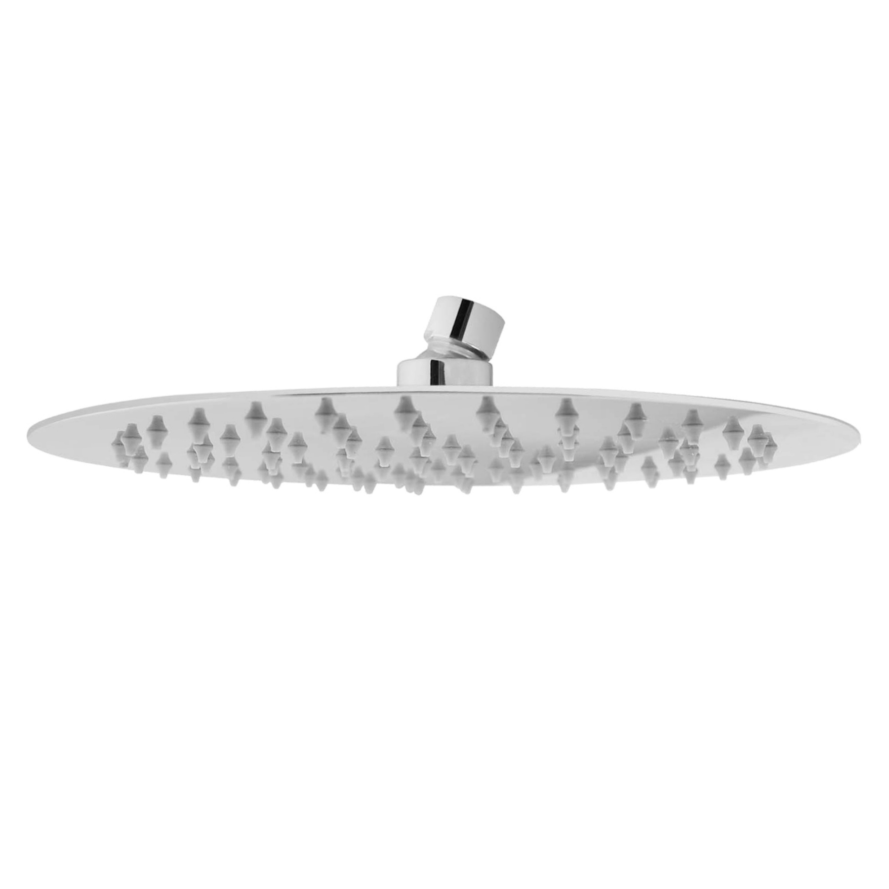 10'' 250mm Round Stainless Steel Super Thin Overhead Shower Head Bathroom Swivel Rainfall Shower Rose Chrome/Black