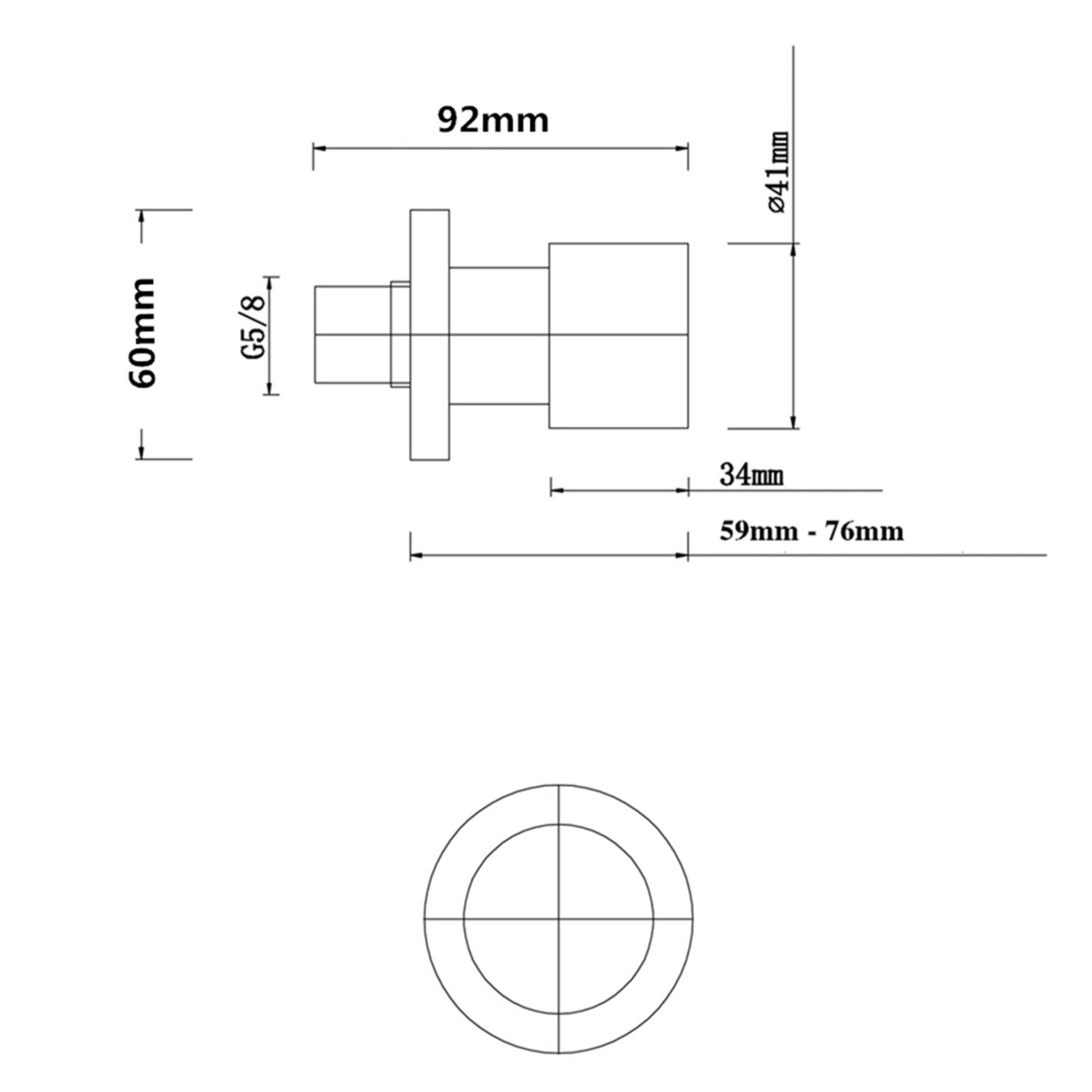 Round Brass Modern Design Twin Wall Tap Assembles