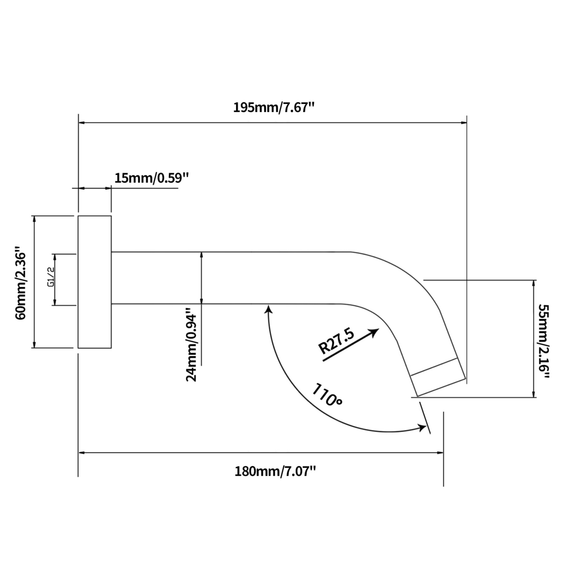 Round Brass Bathroom Basin Sink Vanity Wall Mounted Outlet Bathtub Shower Water Spout Chrome/Black/Brushed Yellow Gold