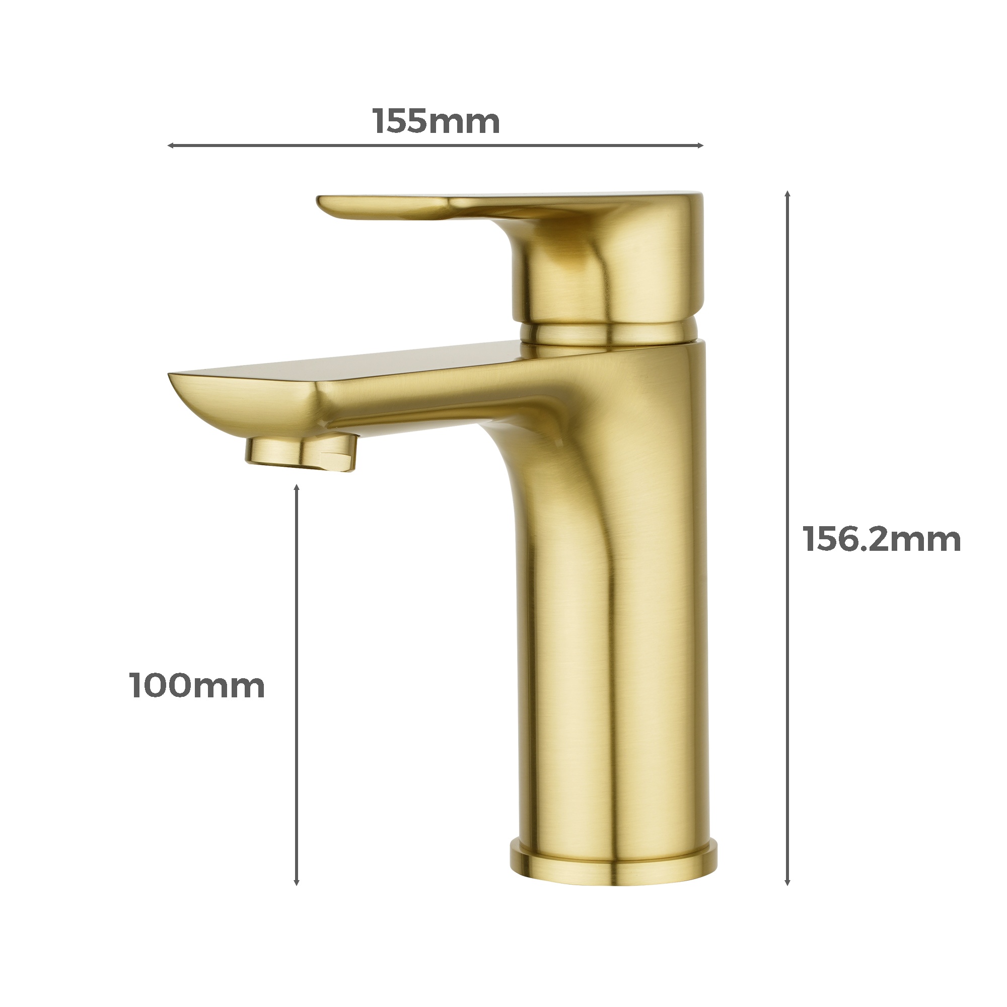 Brass Bathroom Basin Sink Mixer Tap Laundry Vanity Flick Spout Faucet Chrome/Black/White/Brushed Yellow Gold