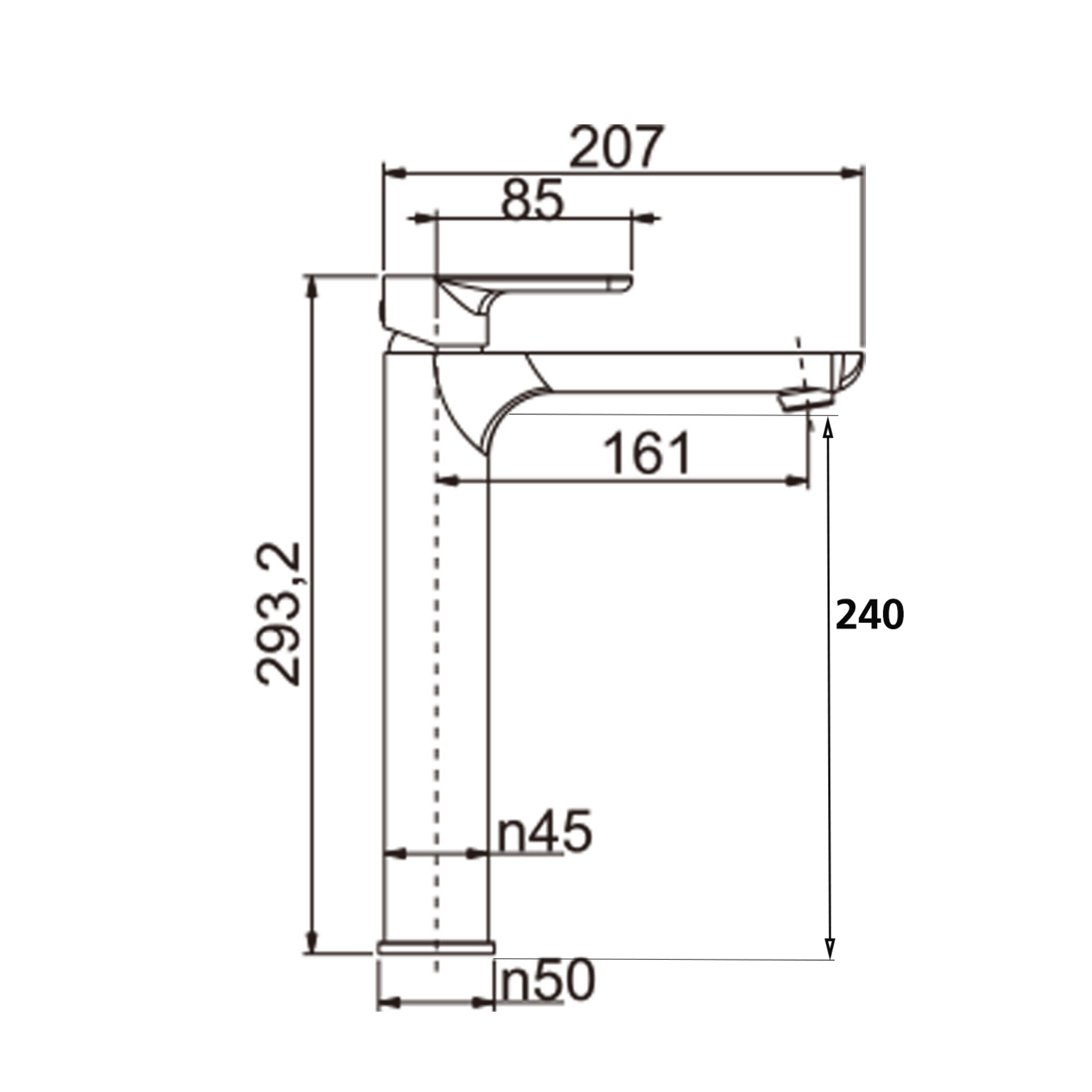 Bathroom Vainty Brass Basin Tall Mixer Tap Laundry Sink Counter Top Faucet Chrome/Matte Black/Brushed Yellow Gold