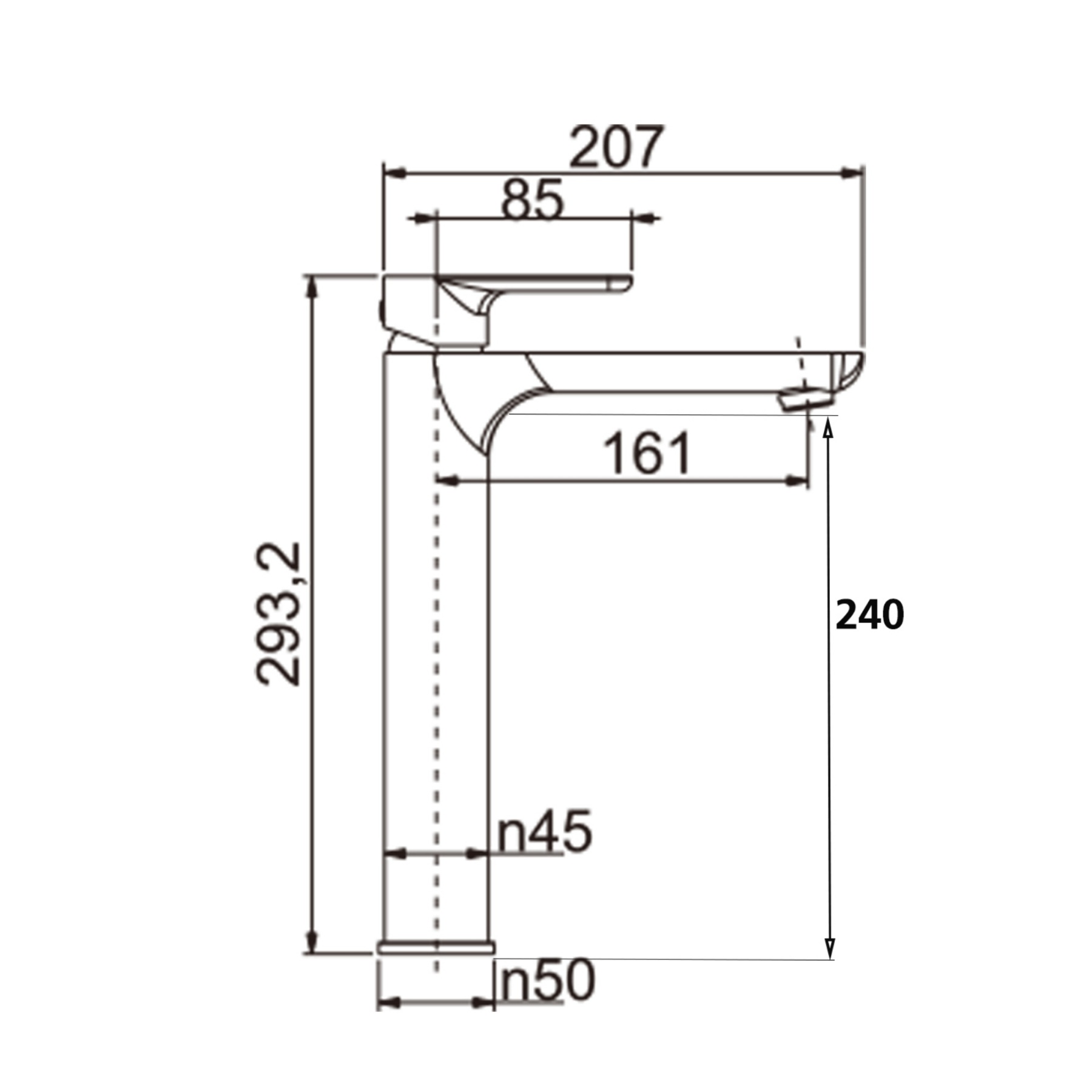 Bathroom Vainty Brass Basin Tall Mixer Tap Laundry Sink Counter Top Faucet Chrome/Matte Black/Brushed Yellow Gold