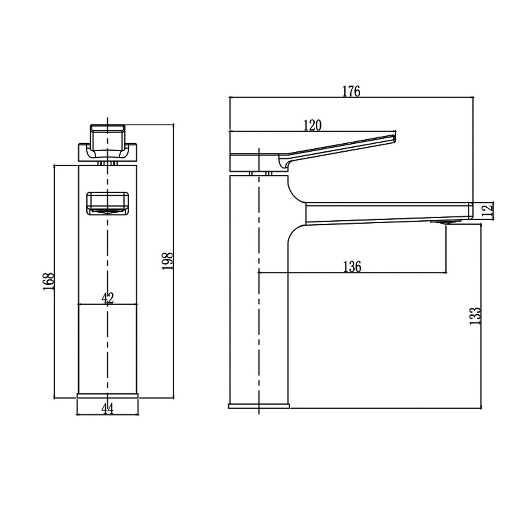 Brass Bathroom Basin Mixer Tap Laundry Sink Vanity Spout Faucet Chrome/Black/Brushed Gold