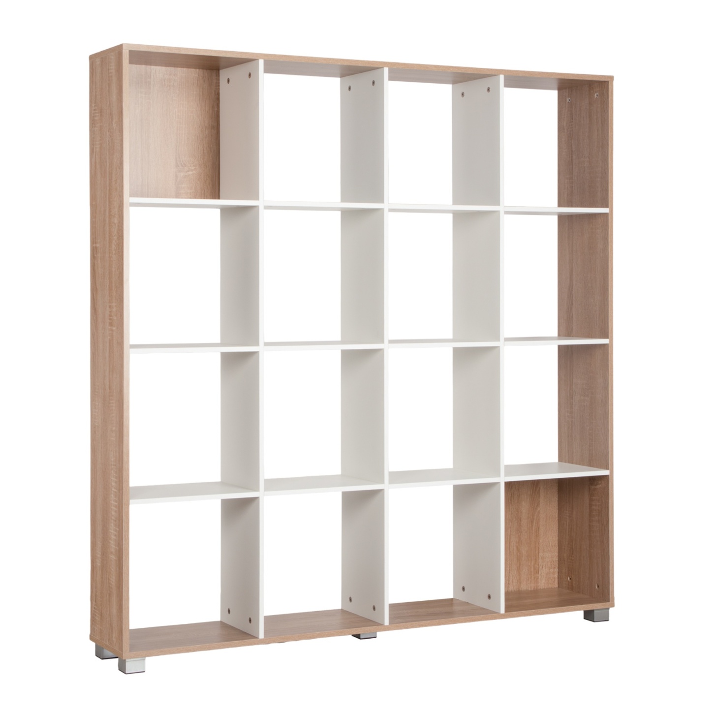 4 Tier 16 Cube Open Shelf Unit Book Storage Organizer Toy Display Cabinet Wooden Bookshelf Bookcase