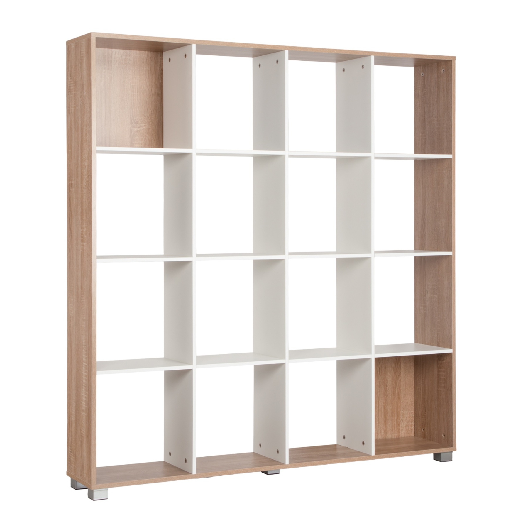 4 Tier 16 Cube Open Shelf Unit Book Storage Organizer Toy Display Cabinet Wooden Bookshelf Bookcase