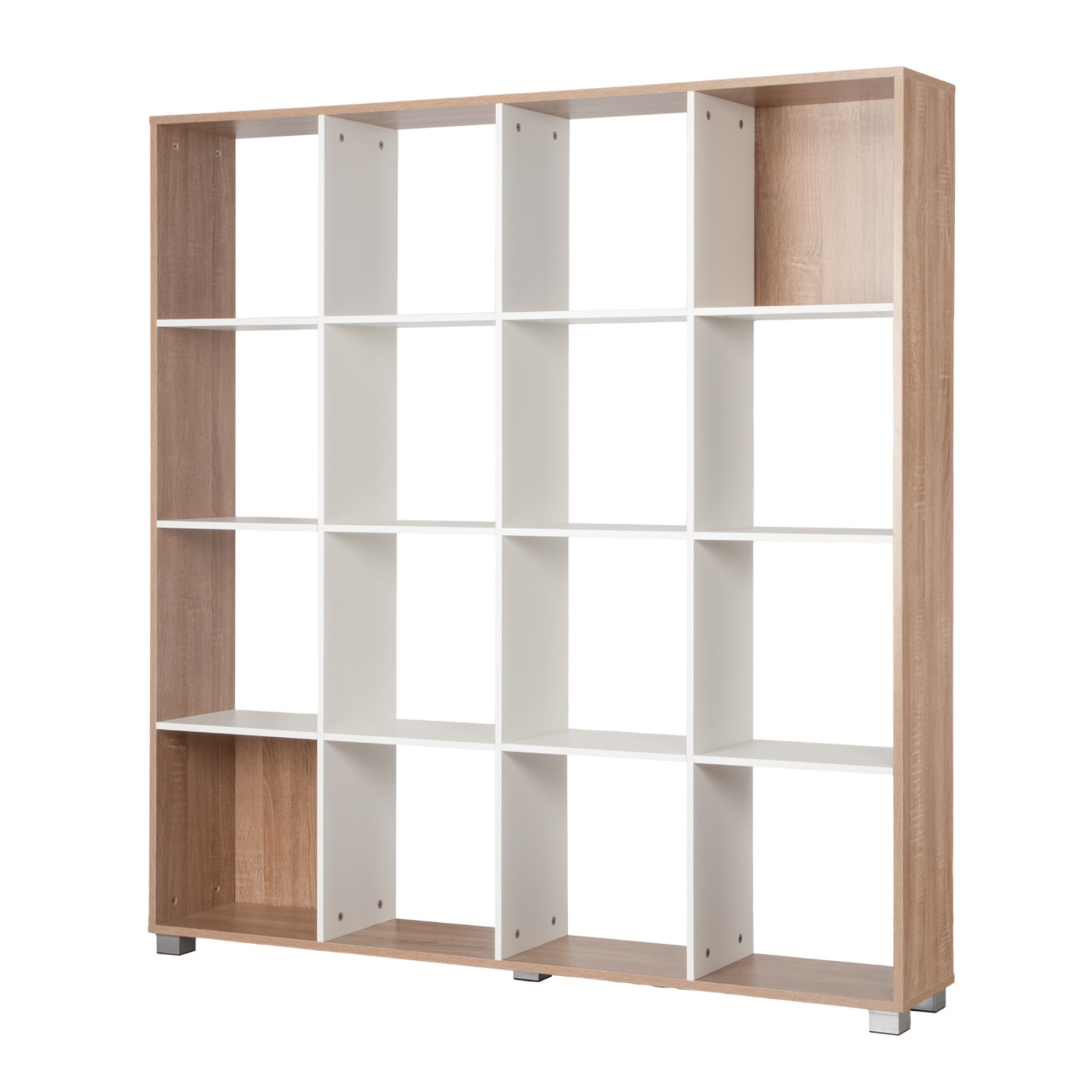 4 Tier 16 Cube Open Shelf Unit Book Storage Organizer Toy Display Cabinet Wooden Bookshelf Bookcase