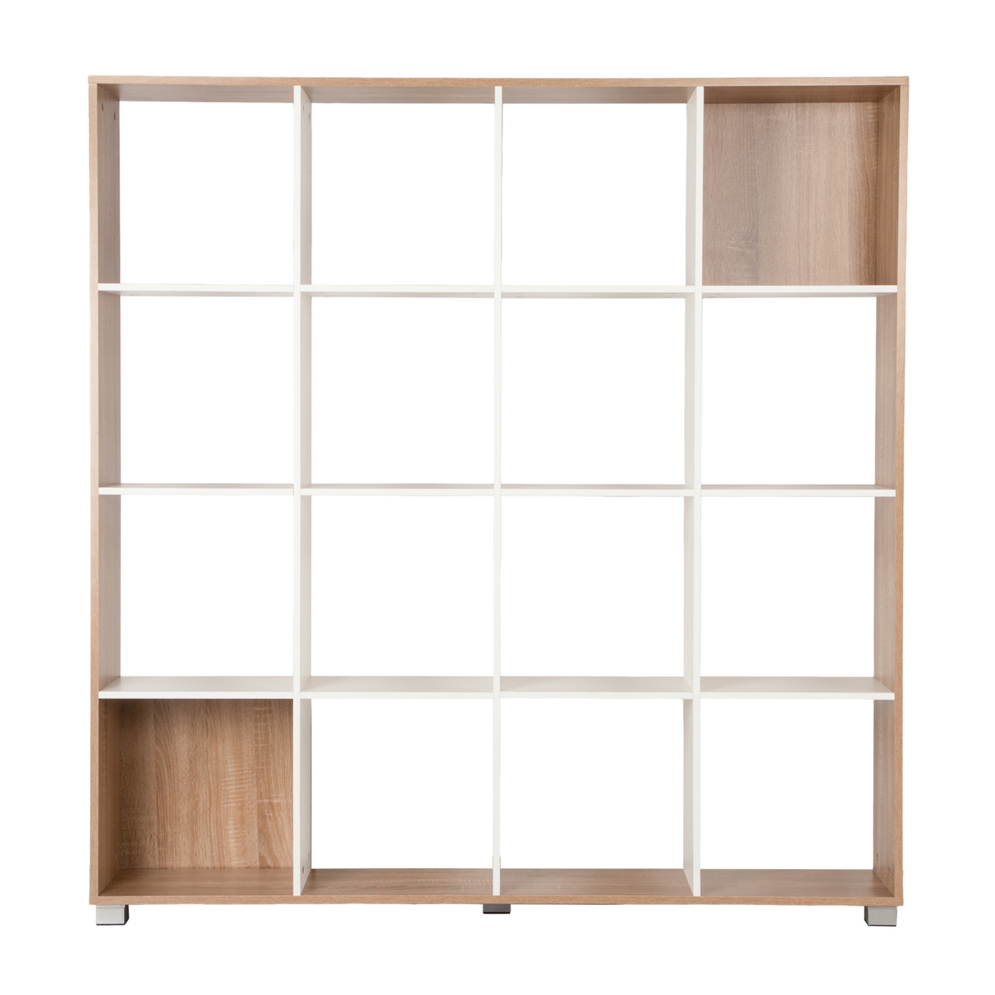4 Tier 16 Cube Open Shelf Unit Book Storage Organizer Toy Display Cabinet Wooden Bookshelf Bookcase