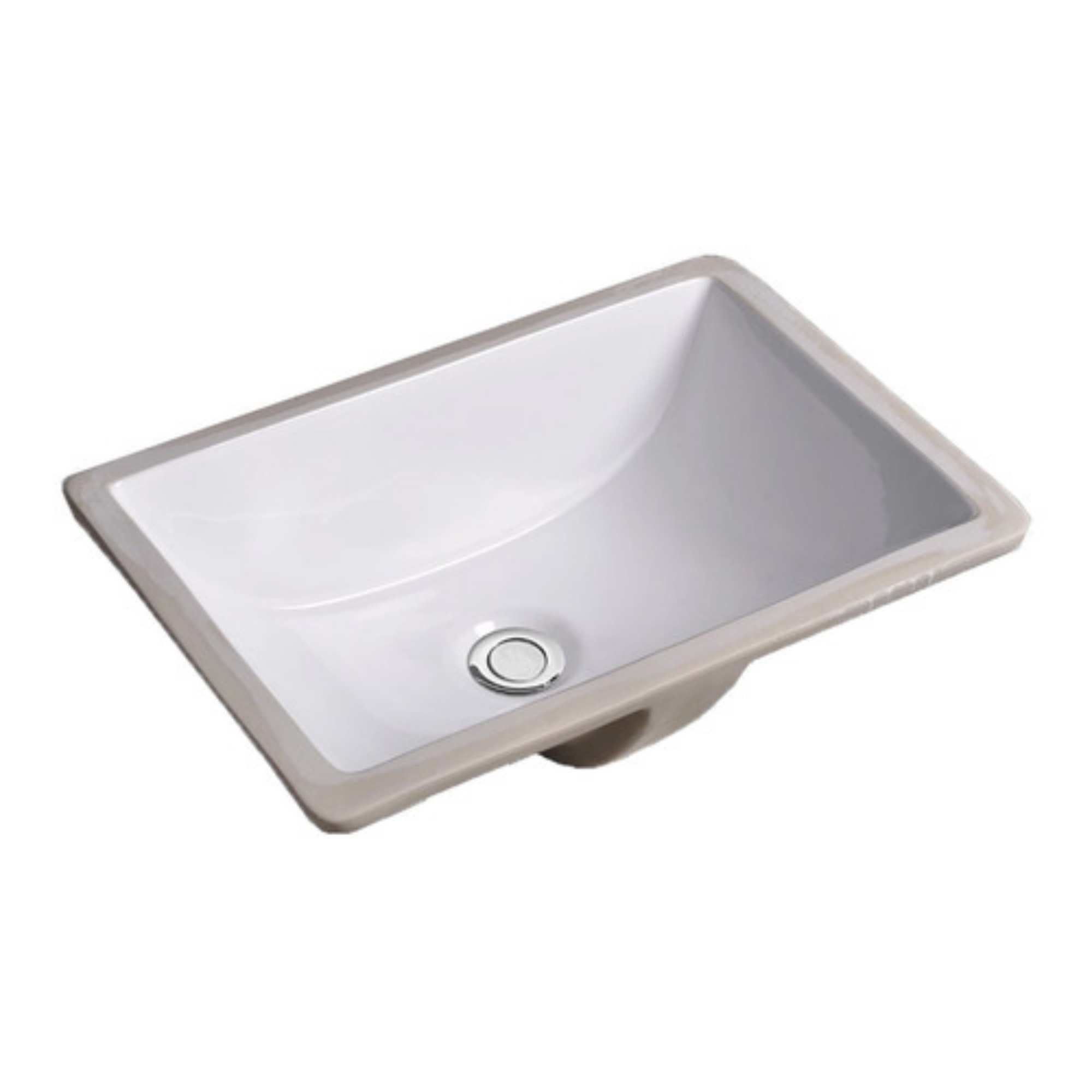 Insert Under Mounted Ceramic Bath Basin Rectangle Bathroom Hand Wash Sink Vanity White