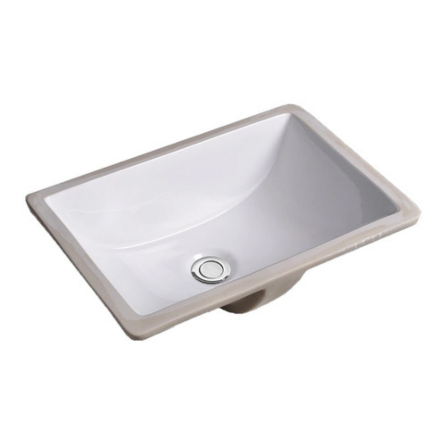 Insert Under Mounted Ceramic Bath Basin Rectangle Bathroom Hand Wash Sink Vanity White