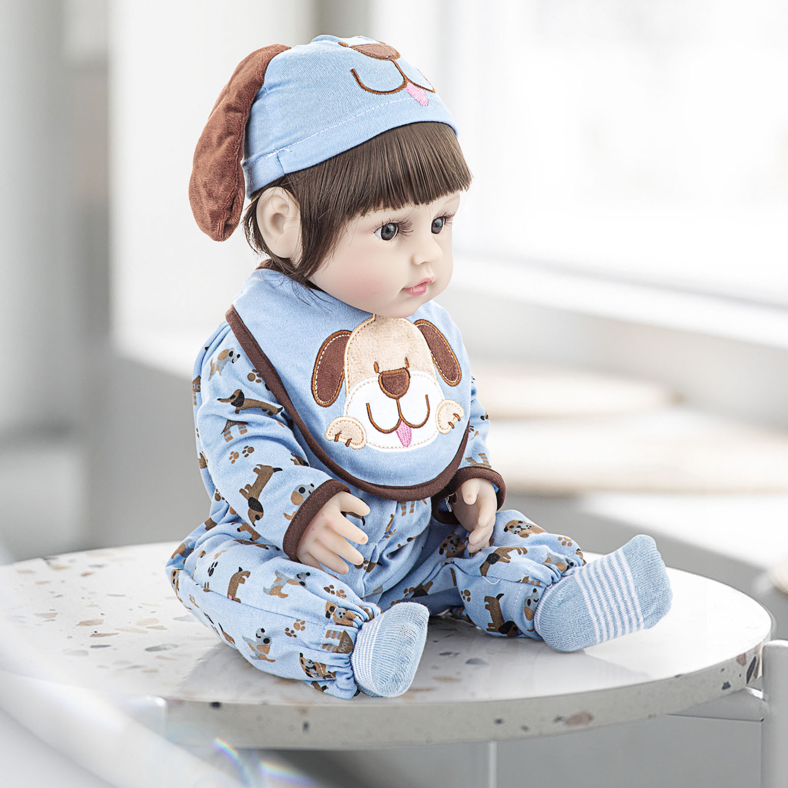 18" 46cm Lifelike Reborn Baby Doll Girl Full Body Realistic Silicone Babies Girl Gift Waterproof