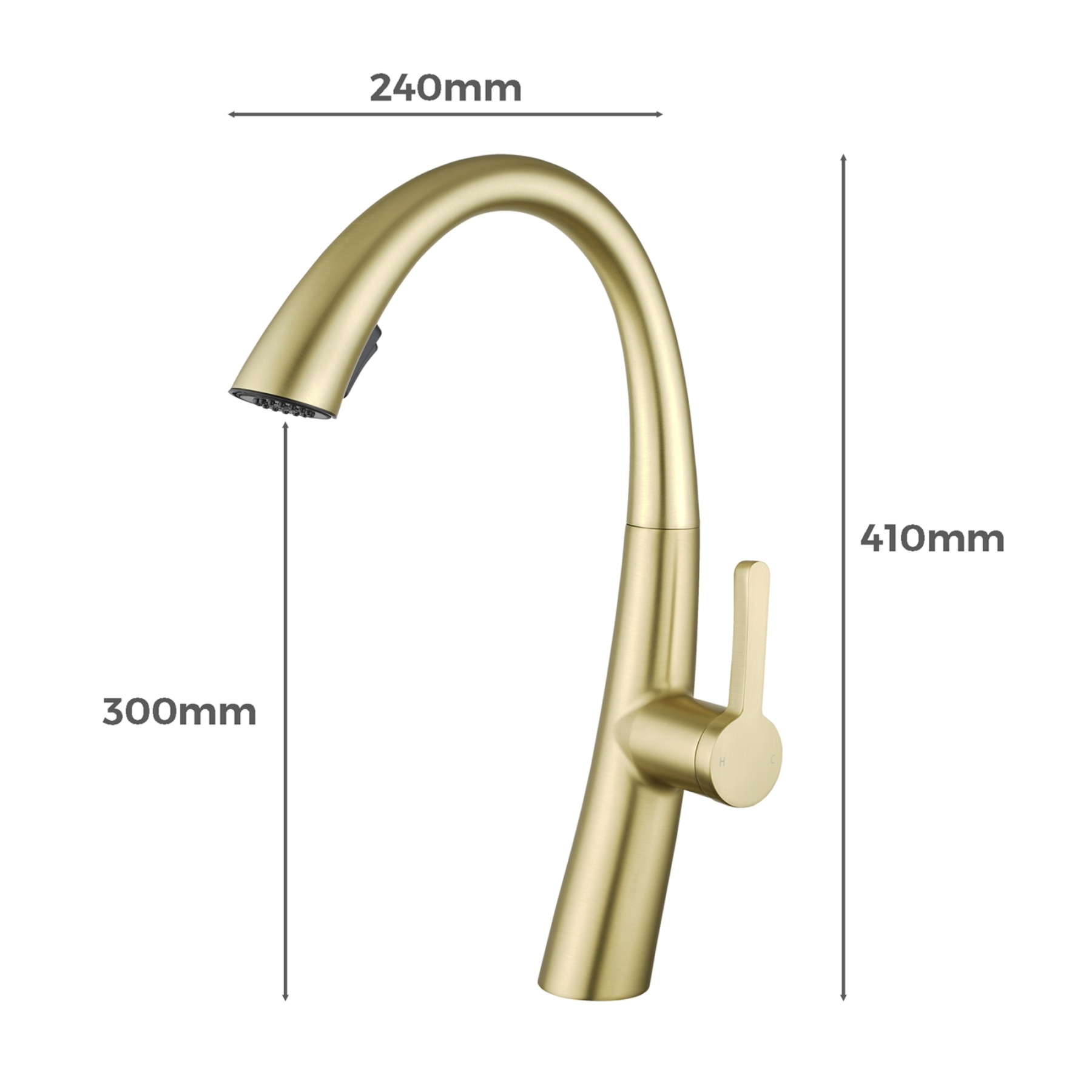 Brass 2 Spray Pattern Pull Out Kitchen Laundry Sink Basin Mixer Tap 360° Swivel Spout Deck-mounted Vanity Faucet Chrome/Black/Yellow Gold