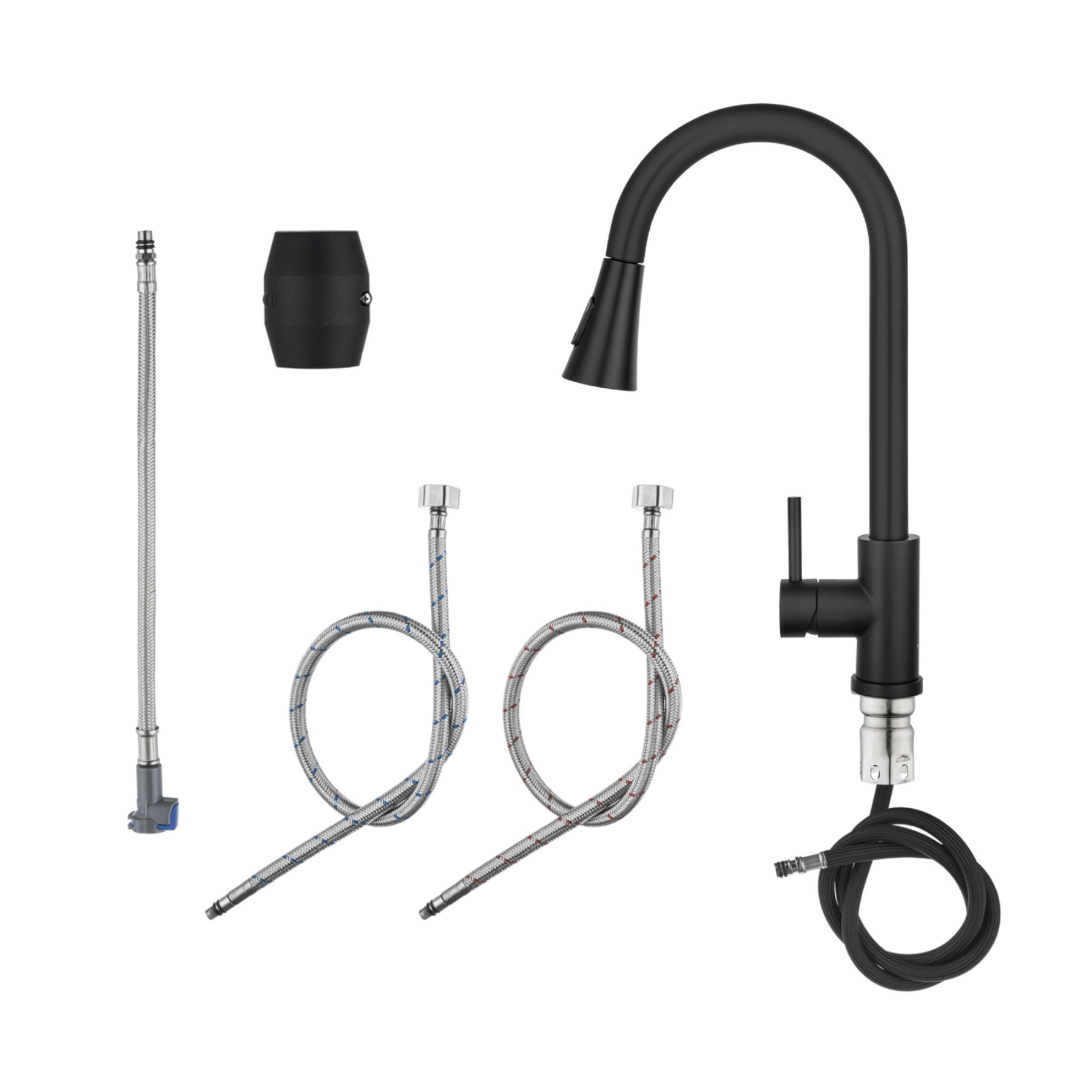 2 Function Pull-Out Kitchen Sink Mixer Tap Stainless Steel 360° Swivel Spout Laundry Basin Sink Faucet