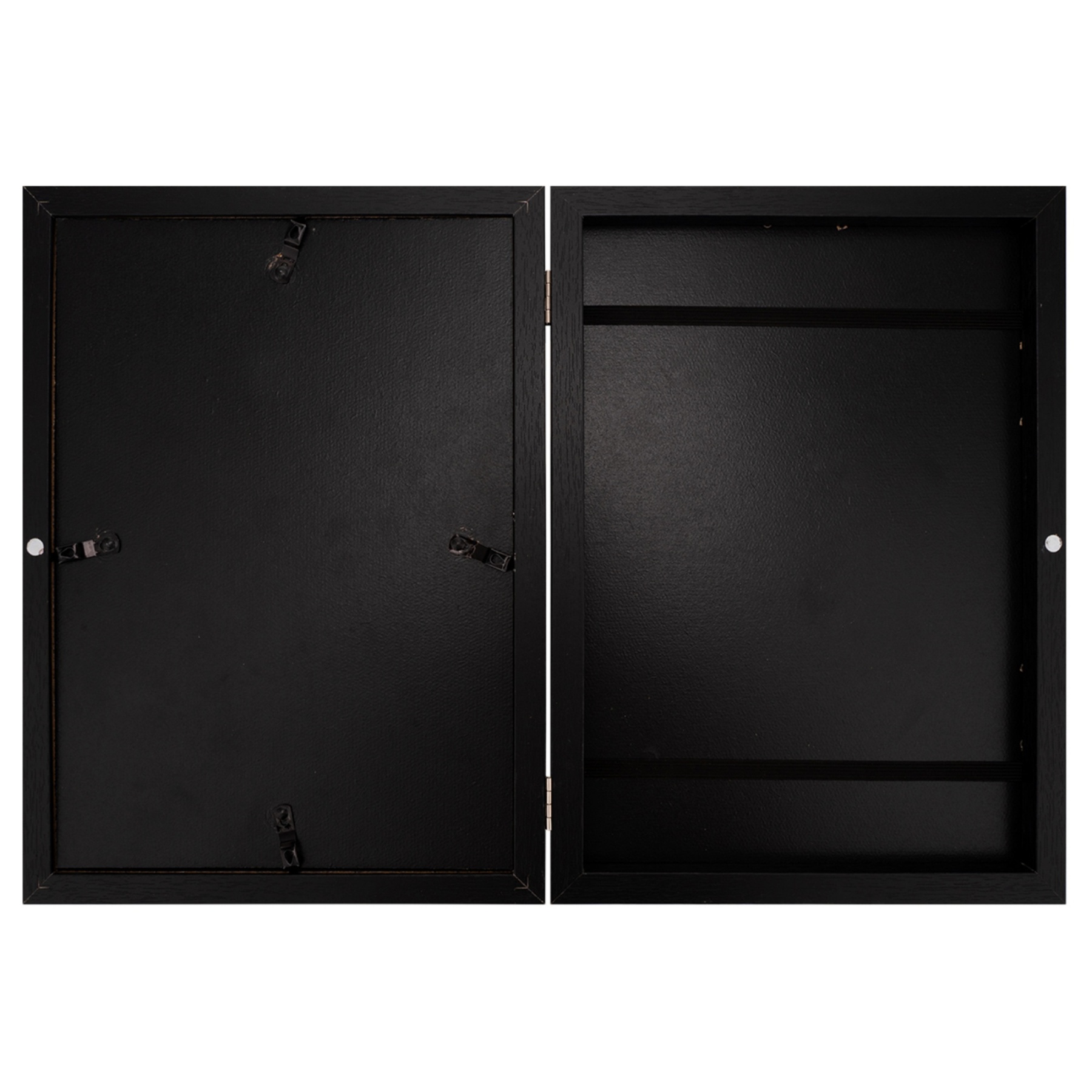 A4 2PCs Wooden Kids Artwork Frames Children Art Projects Display Frames Black / Light Timber / White