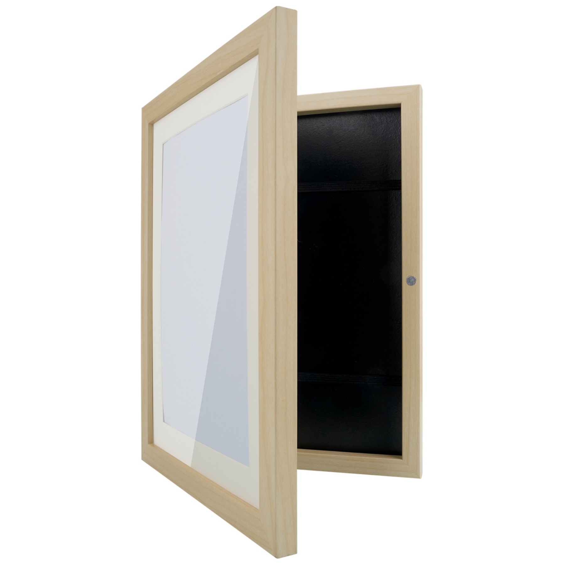 A4 2PCs Wooden Kids Artwork Frames Children Art Projects Display Frames Black / Light Timber / White