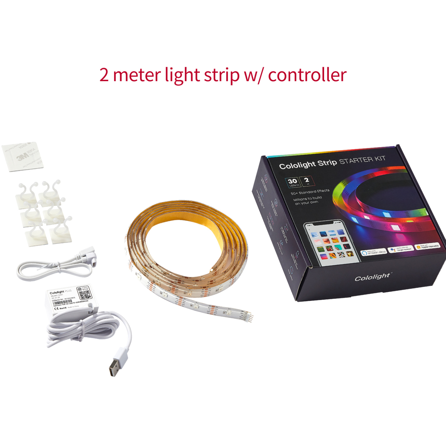2M LifeSmart Smart RGB LED Strip Home Light Decor APP Voice Control Apple WiFi Gaming Ligthing Ambient light
