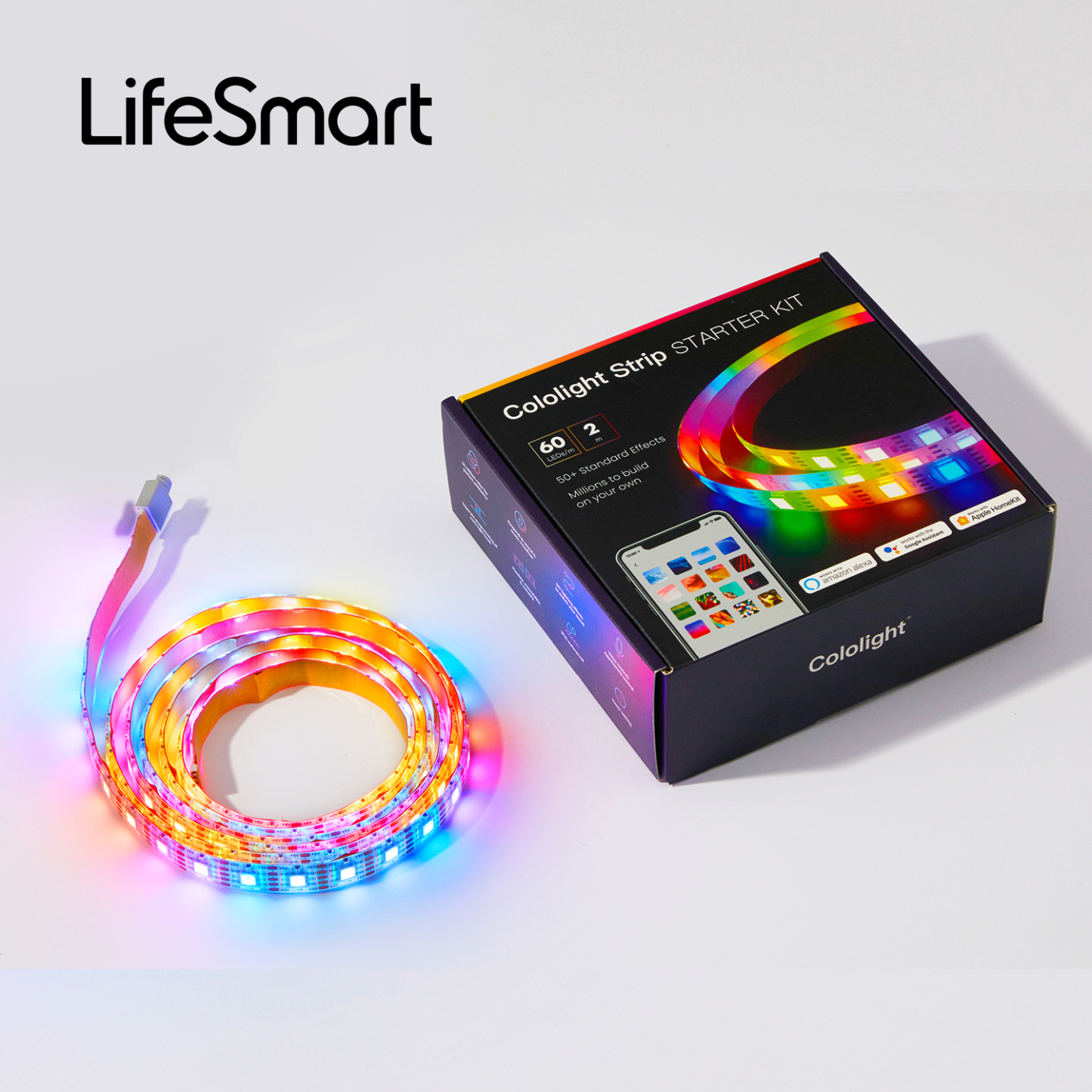 2M LifeSmart Smart Remote Control LED Strip Lights Color Change Tape Light Siri Homekit App Voice Control