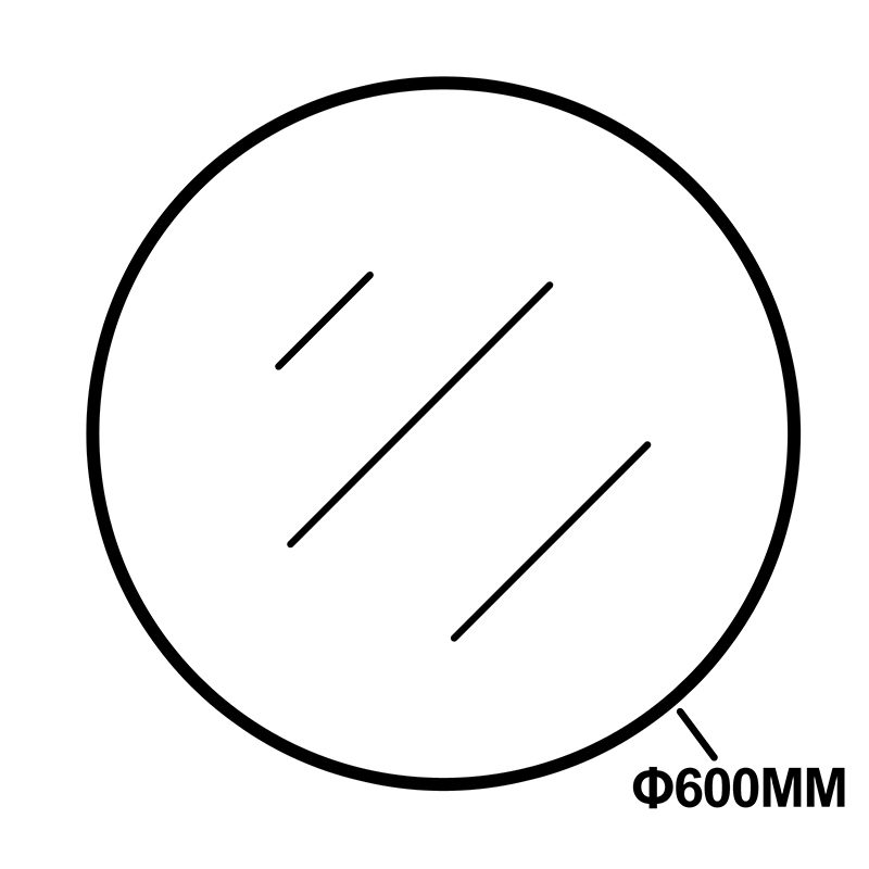 600 700 800 900mm Bathroom Round Makeup Vanity Wall Mirror Black Alumi