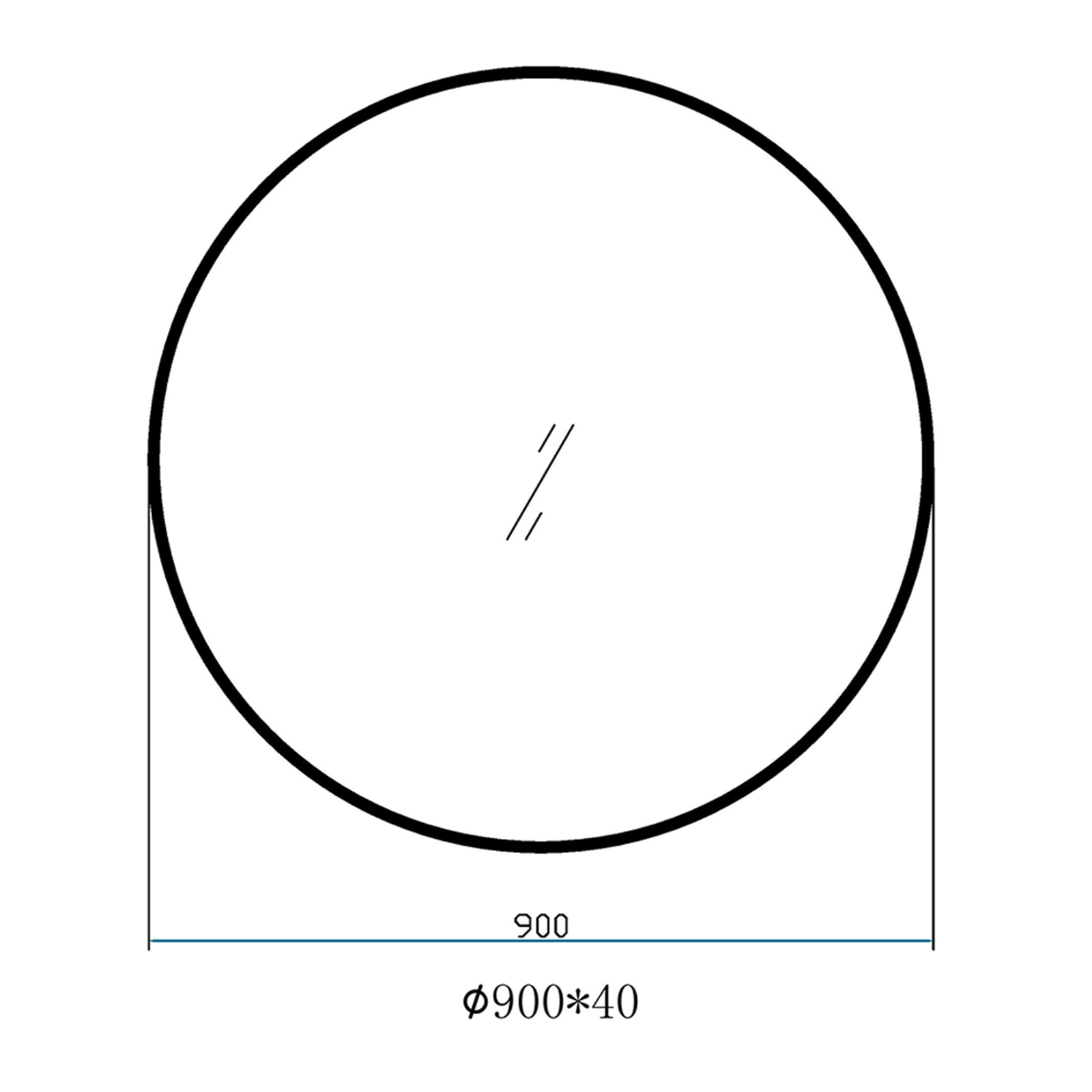 600 700 800 900mm Bathroom Round Makeup Vanity Wall Mirror Black Aluminum Framed Home Decor