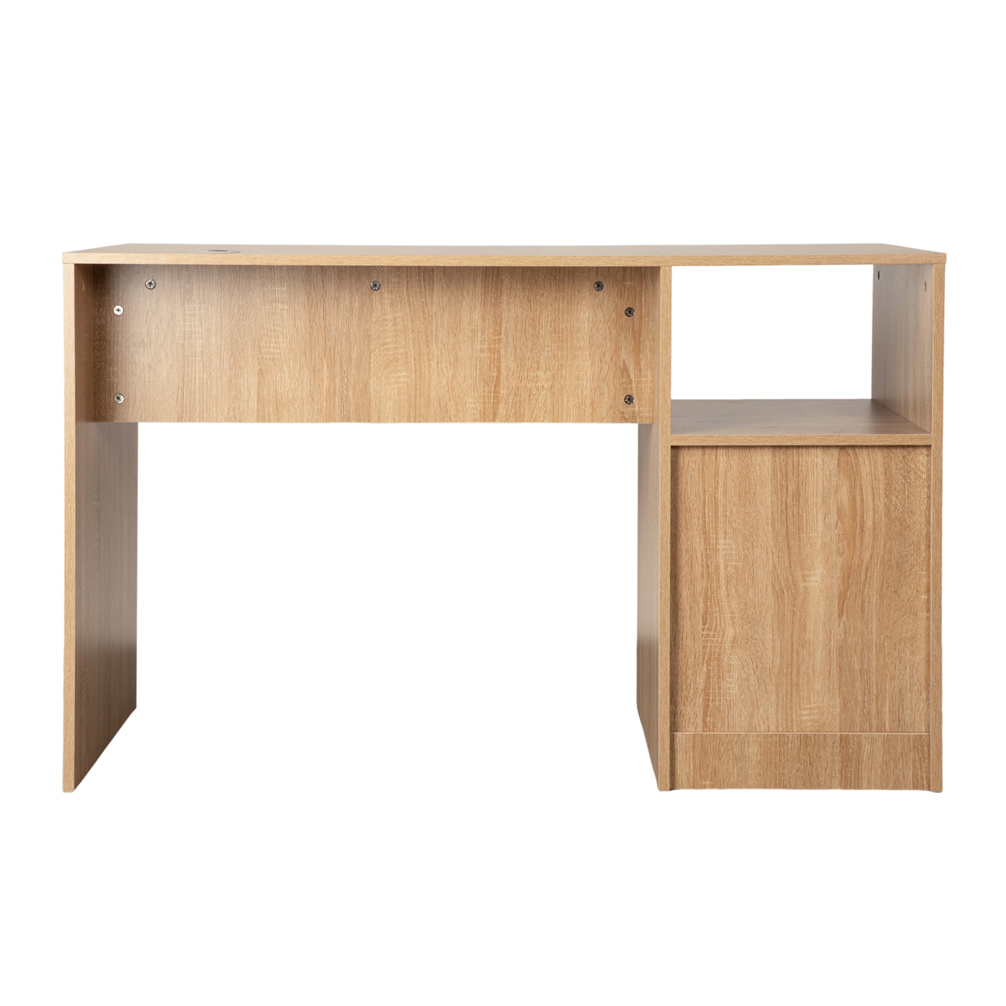 2 Drawer Cabinet Executive Computer Desk Home Office Study Table Writing Workstation Natural/Black/White