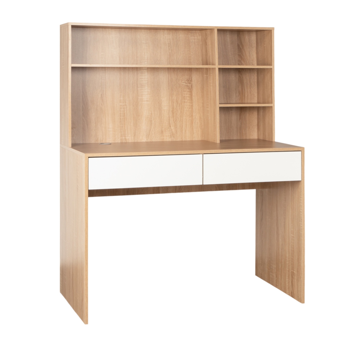 Executive Computer Desk with Hutch Drawer Home Office Study Desk Writing Workstation Open Display Bookshelf