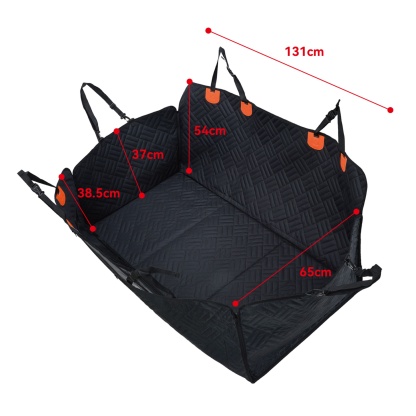 Extendable Waterproof Non-scratches Hard Bottom Pet Seat Cover Dog Cat Car Back Seat Protector 
