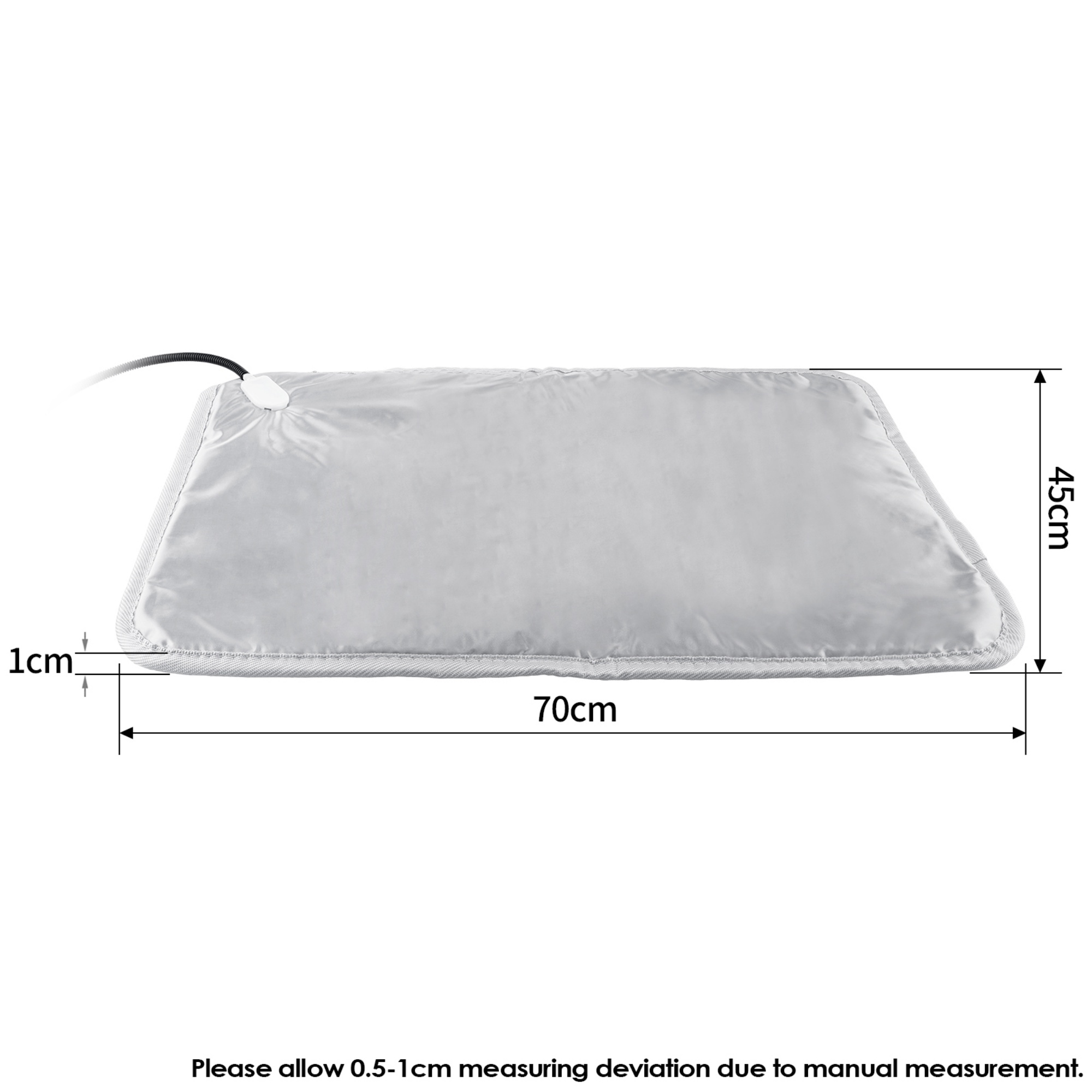 70x40cm Pet Electric Heating Pad Grey