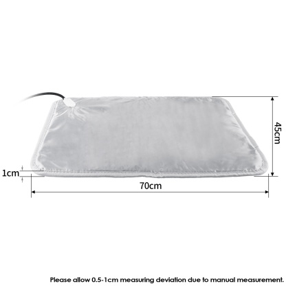 70x40cm Pet Electric Heating Pad Grey