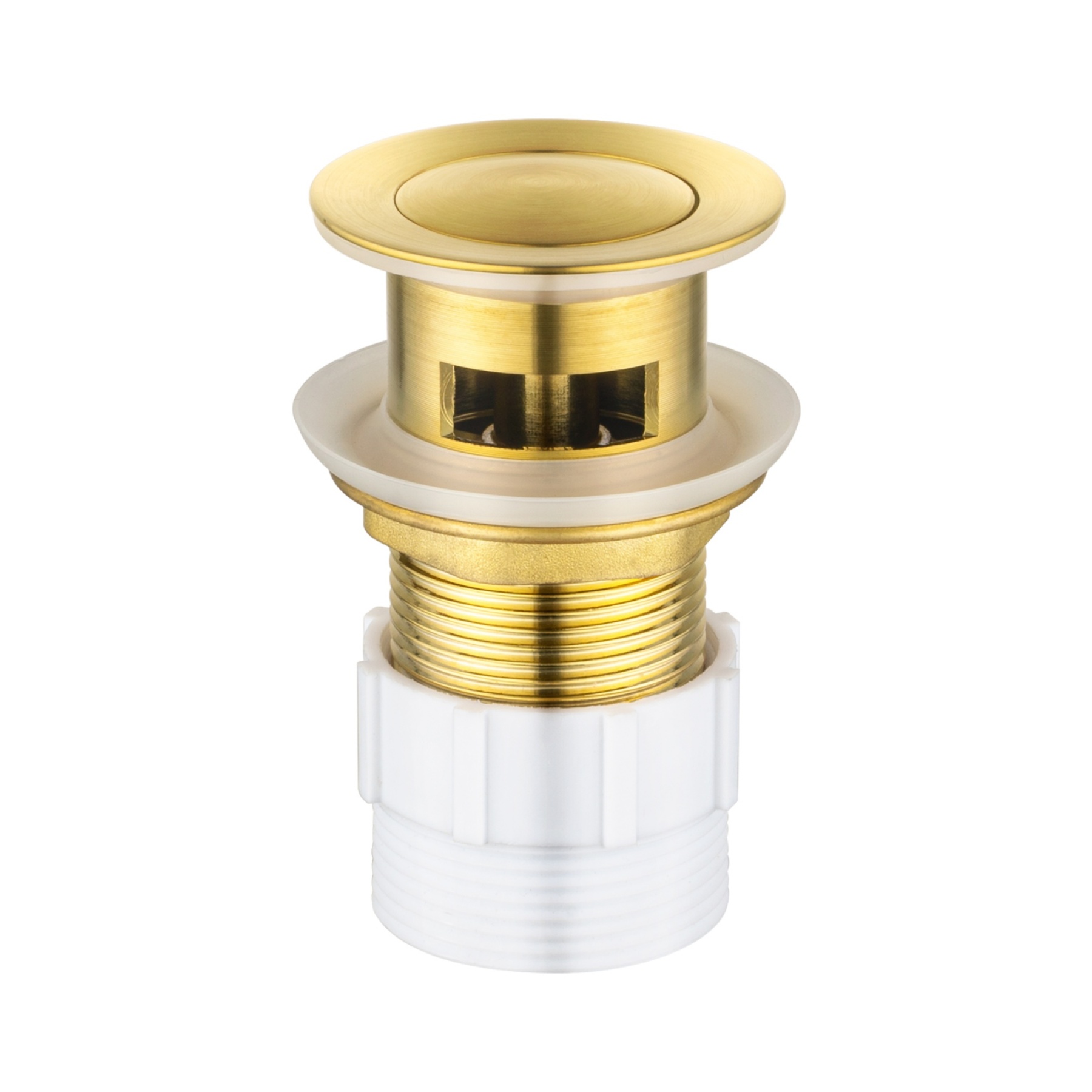 32/40mm Solid Brass Pop Up Waste Overflow Bathroom Basin Vanity Push Plug Drain Chrome/Matte Black/Brushed Gold