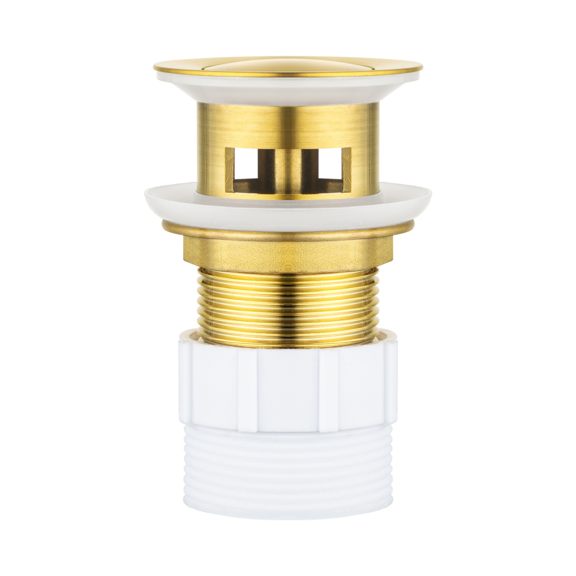 32/40mm Solid Brass Pop Up Waste Overflow Bathroom Basin Vanity Push Plug Drain Chrome/Matte Black/Brushed Gold