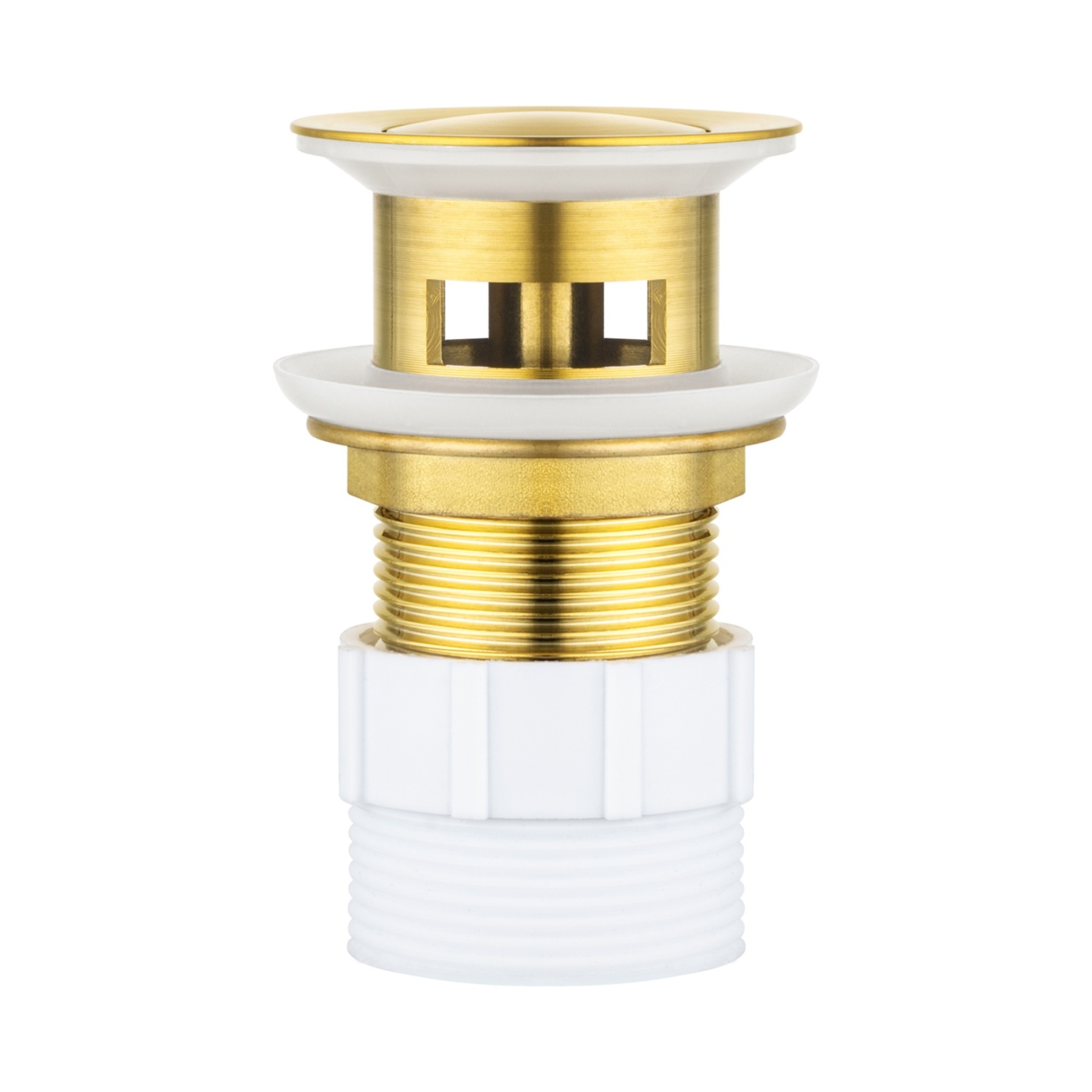 32/40mm Solid Brass Pop Up Waste Overflow Bathroom Basin Vanity Push Plug Drain Chrome/Matte Black/Brushed Gold