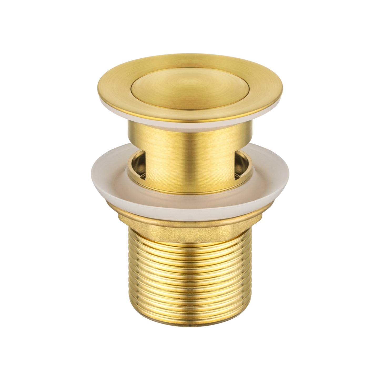 32/40mm Solid Brass Pop Up Waste Overflow Bathroom Basin Vanity Push Plug Drain Chrome/Matte Black/Brushed Gold