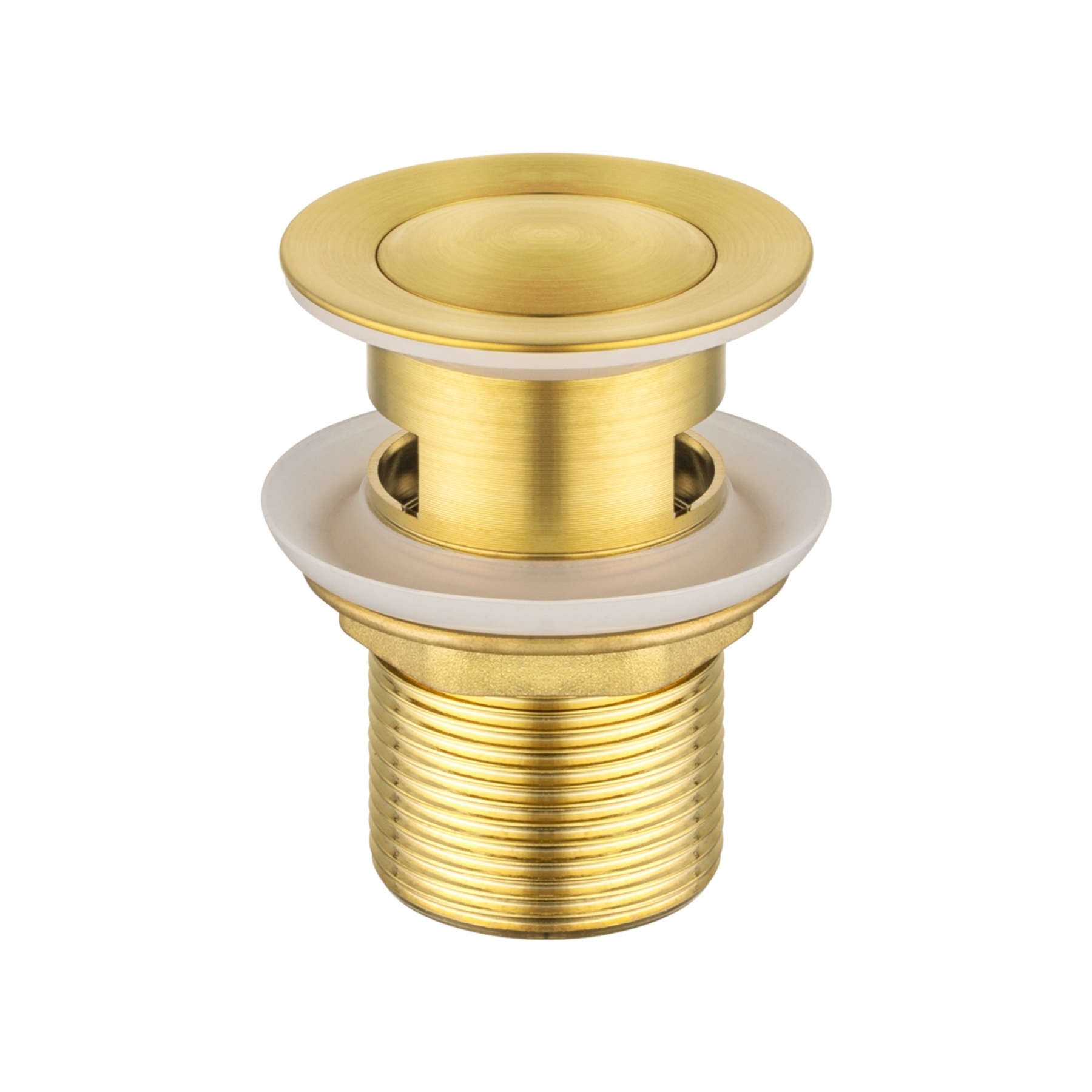 32/40mm Solid Brass Pop Up Waste Overflow Bathroom Basin Vanity Push Plug Drain Chrome/Matte Black/Brushed Gold