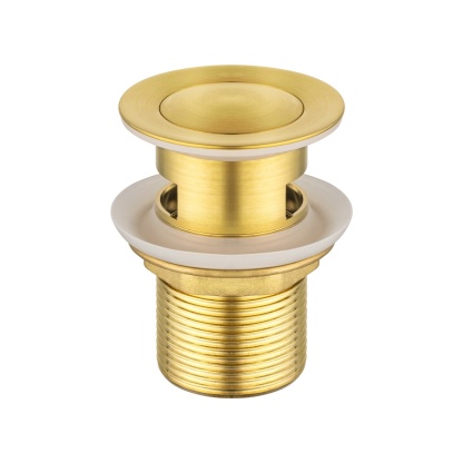 32/40mm Solid Brass Pop Up Waste Overflow Bathroom Basin Vanity Push Plug Drain Chrome/Matte Black/Brushed Gold