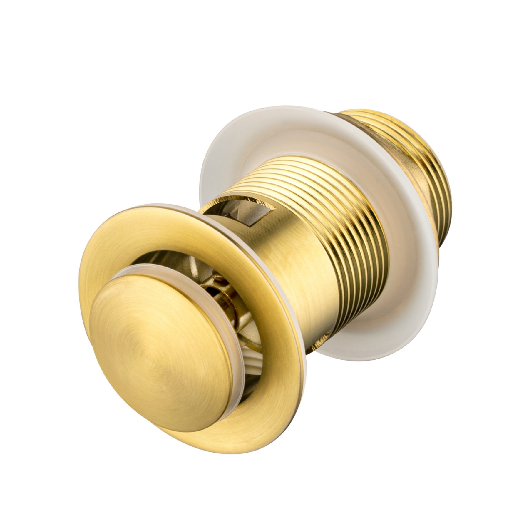 32/40mm Solid Brass Pop Up Waste Overflow Bathroom Basin Vanity Push Plug Drain Chrome/Matte Black/Brushed Gold