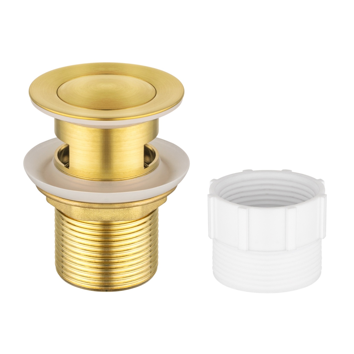 32/40mm Solid Brass Pop Up Waste Overflow Bathroom Basin Vanity Push Plug Drain Chrome/Matte Black/Brushed Gold