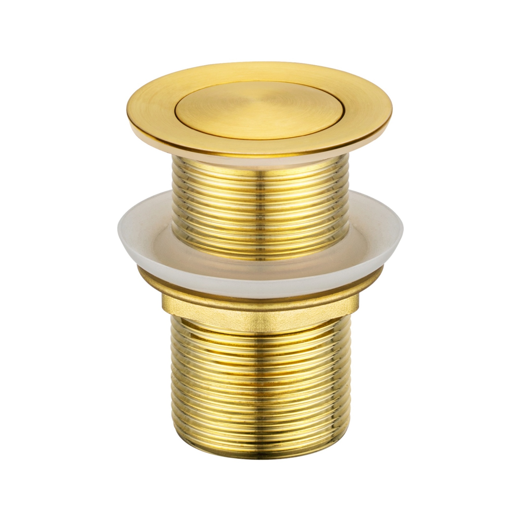 32mm Round Basin Sink Pop Up Waste Non Overflow Bathroom Vanity Drain Plug 40mm Adapter Chrome/Matte Black/Brushed Yellow Gold