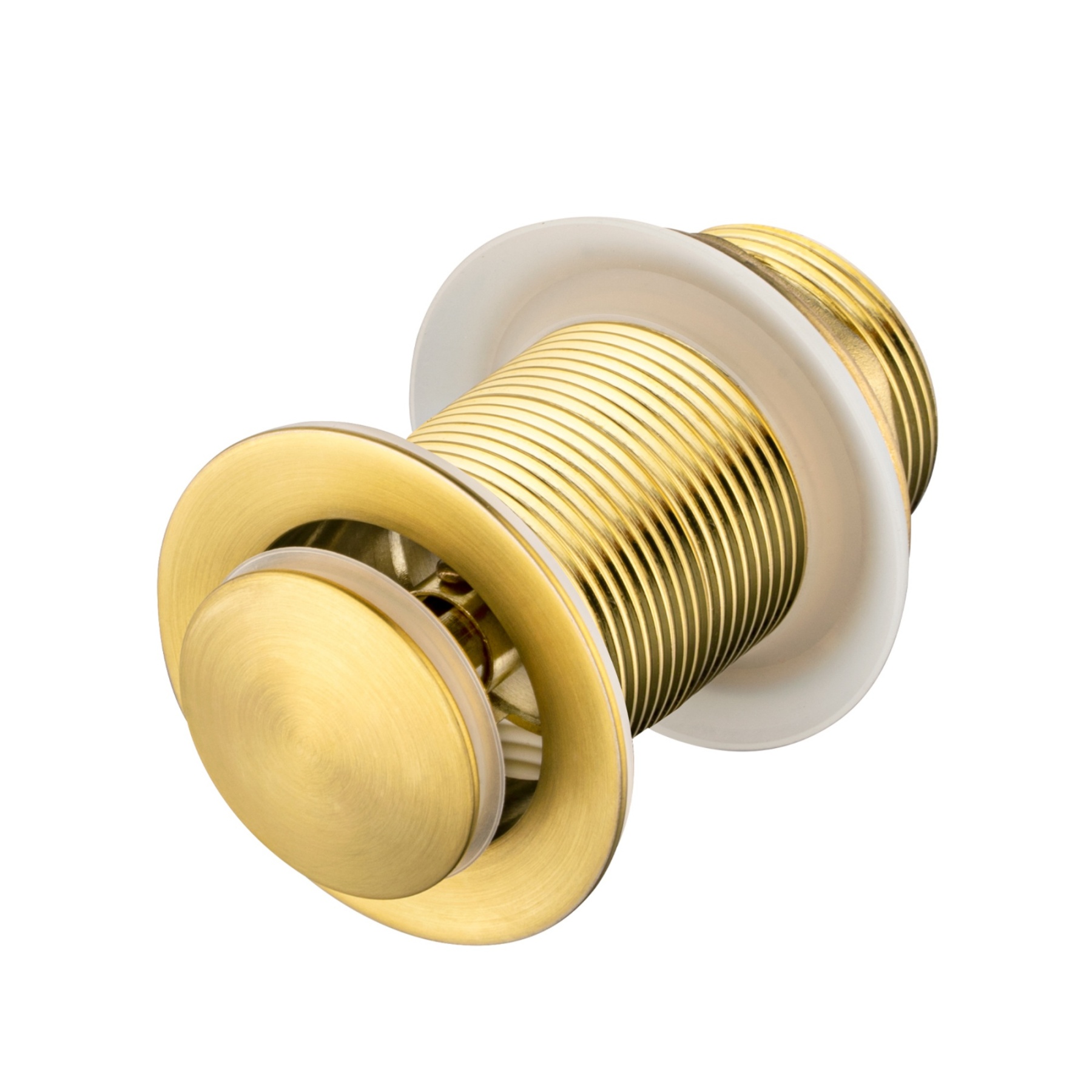 32mm Round Basin Sink Pop Up Waste Non Overflow Bathroom Vanity Drain Plug 40mm Adapter Chrome/Matte Black/Brushed Yellow Gold