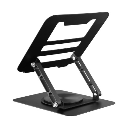 Adjustable Table Desk Tablet iPad Stand Holder 360° Swivel Foldable Home Office Laptops Monitor Riser Grey/Black