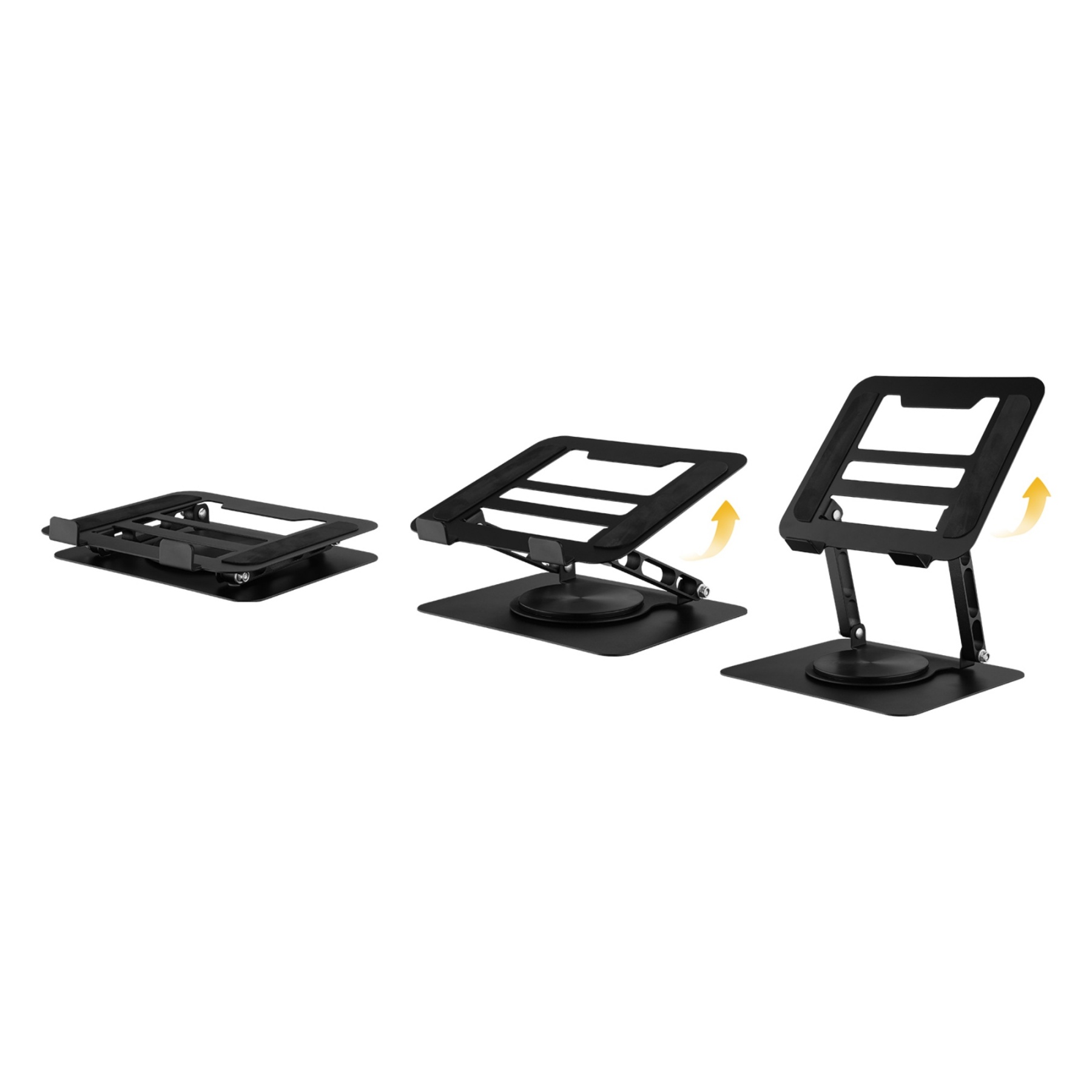 Adjustable Table Desk Tablet iPad Stand Holder 360° Swivel Foldable Home Office Laptops Monitor Riser Grey/Black