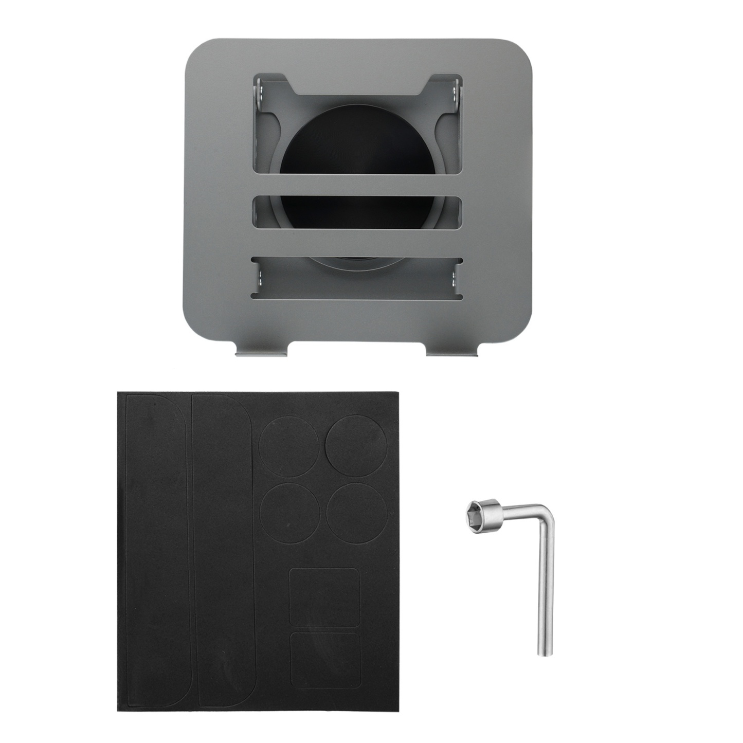 Adjustable Table Desk Tablet iPad Stand Holder 360° Swivel Foldable Home Office Laptops Monitor Riser Grey/Black