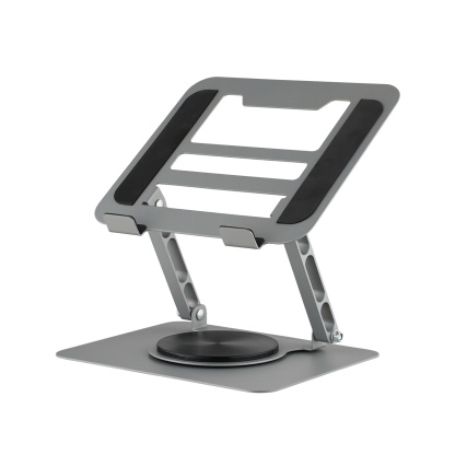 Adjustable Table Desk Tablet iPad Stand Holder 360° Swivel Foldable Home Office Laptops Monitor Riser Grey/Black