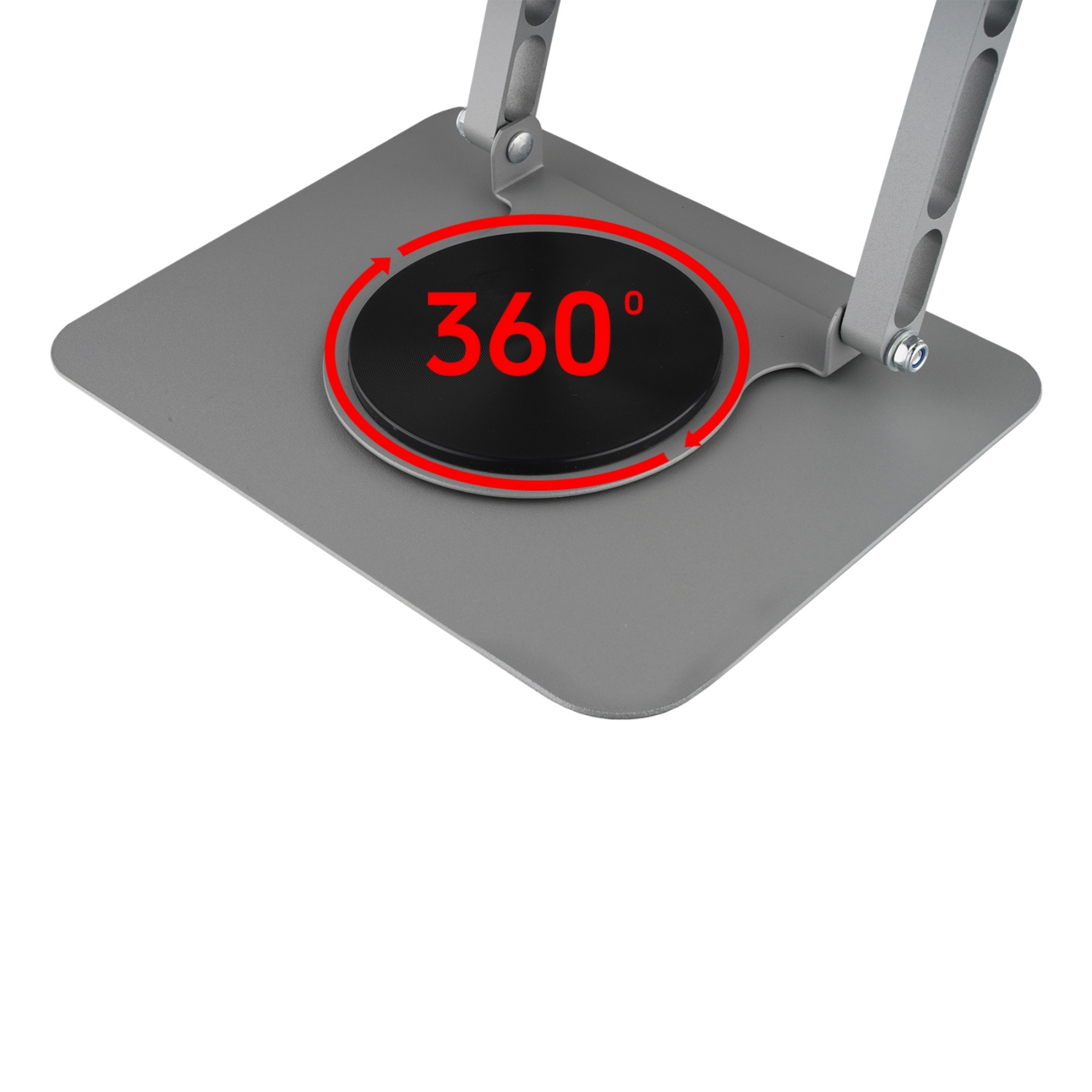 Adjustable Table Desk Tablet iPad Stand Holder 360° Swivel Foldable Home Office Laptops Monitor Riser Grey/Black