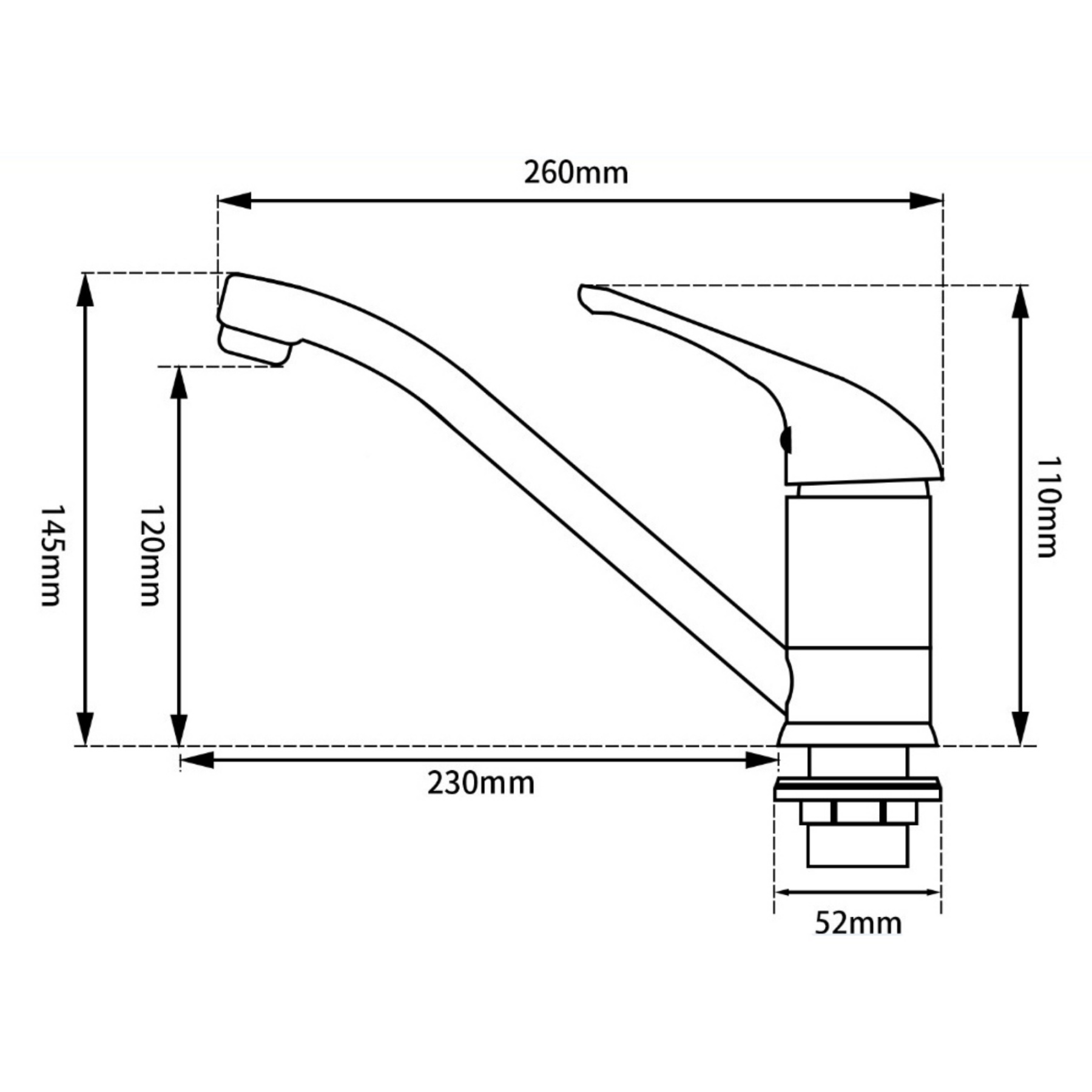 360° Swivel Brass Kitchen Sink Mixer Tap Long Spout Laundry Basin Sink Faucet