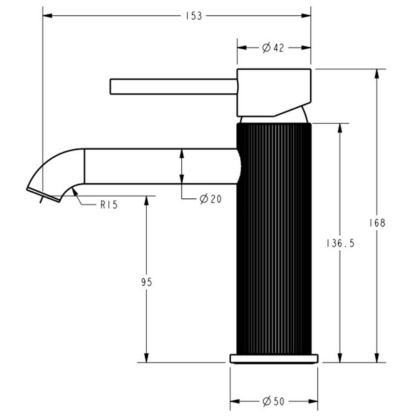 Bathroom Round Brass Basin Mixer Tap Laundry Sink Vanity Pin Lever Knurled Faucet Chrome/Brushed Yellow Gold/Gunmetal Grey