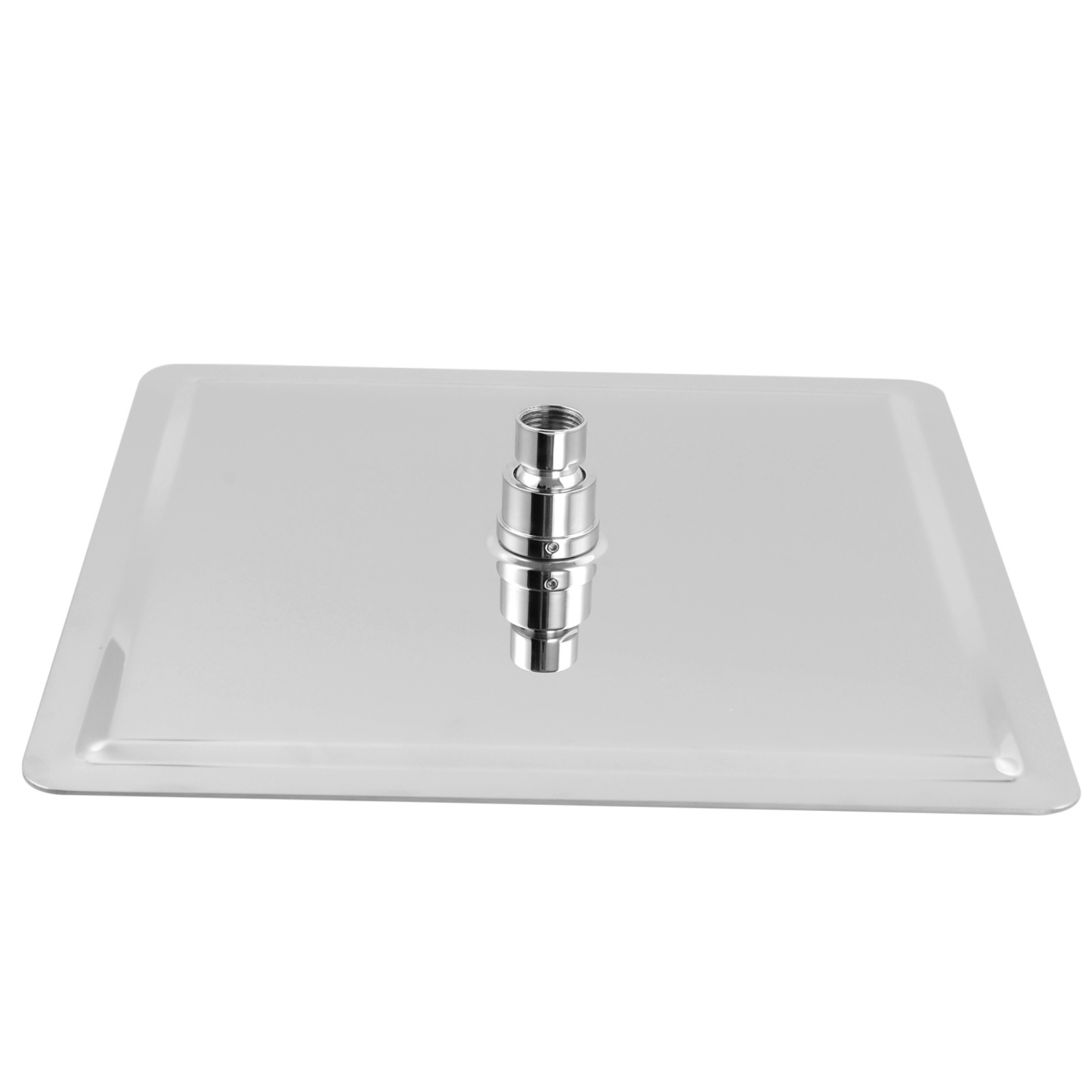 300mm 12'' Square Stainless Steel Overhead Rain Shower Head Bathroom 360° Swivel Shower Rose Silver/Black