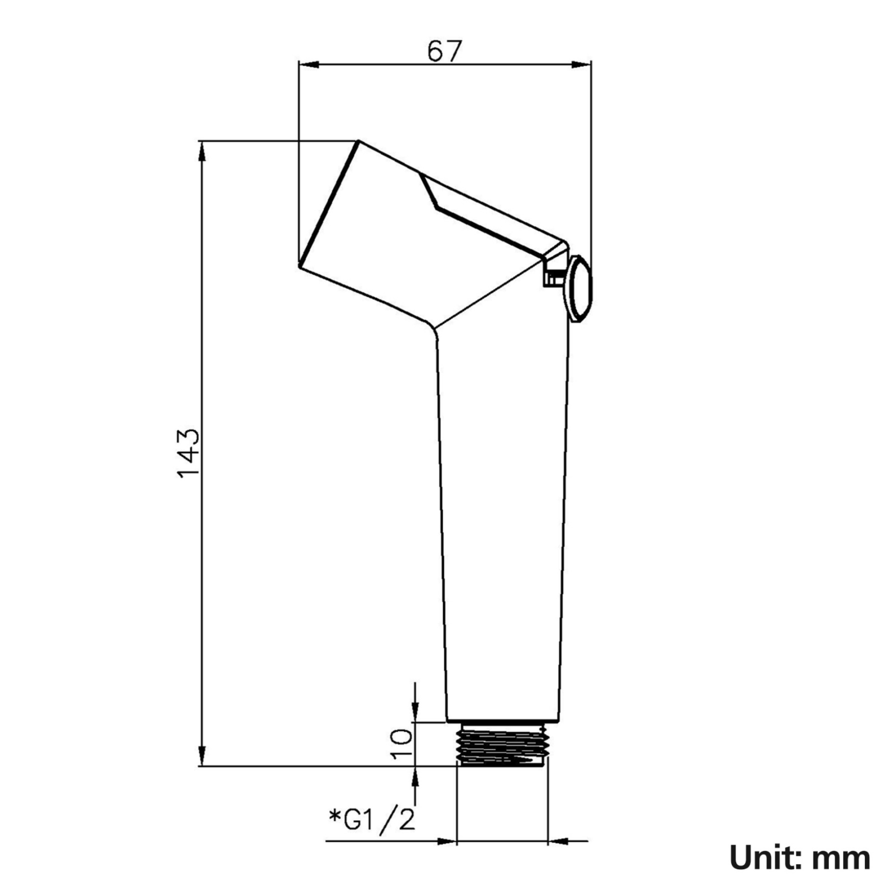 Bathroom Handheld Shower Head Bidet Spray Toilet Shattaf Spray Jet Douche Kit Chrome/Black