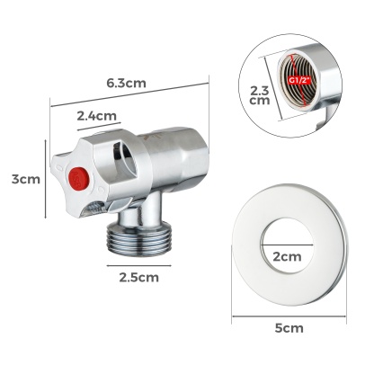 Round Brass Pair Laundry Washing Machine Taps 1/4 Turn Wall Twin Taps Hot and Cold Water Taps Chrome / Black
