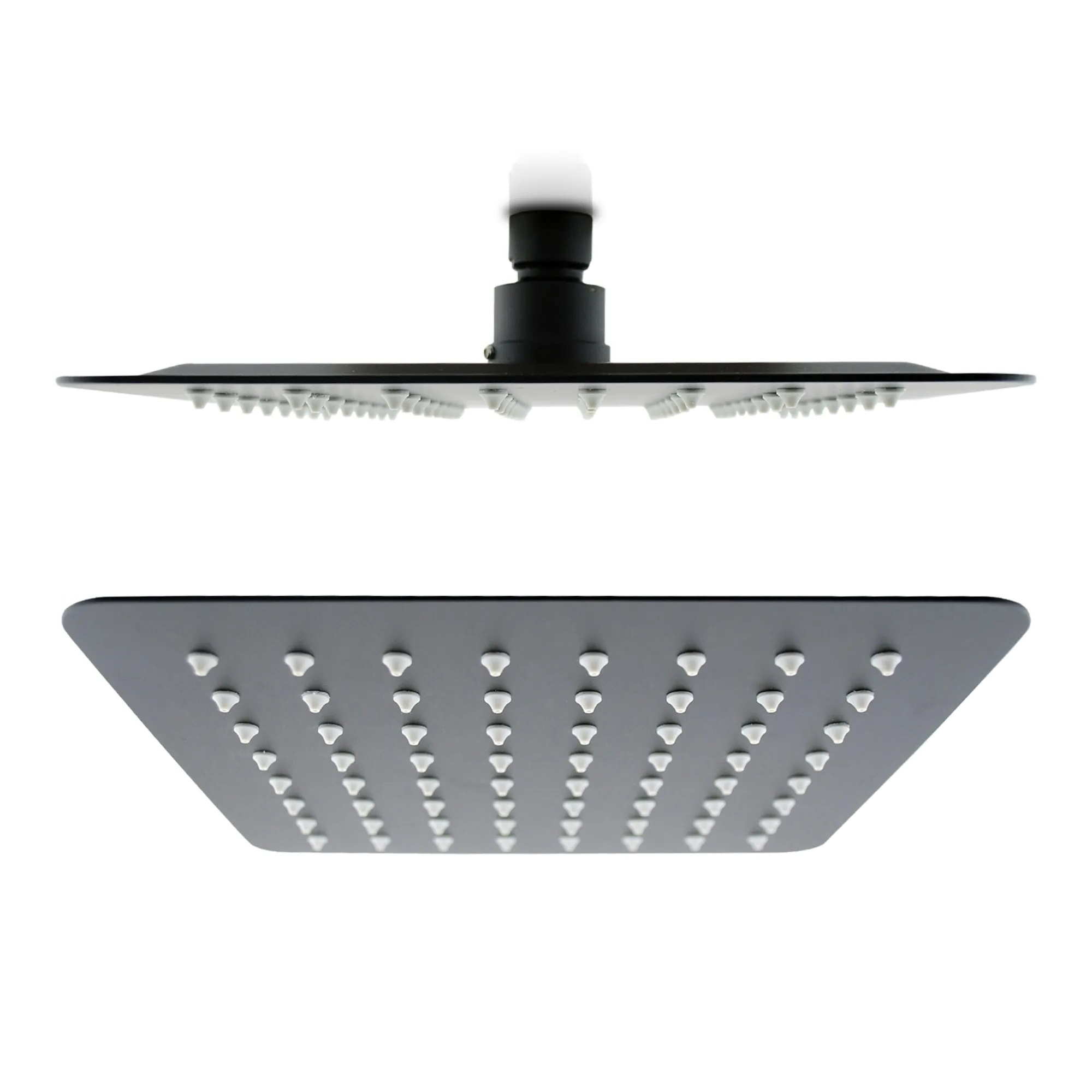 200mm 8'' Stainless Steel Square Thin Overhead Shower Head Bathroom Rainfall Shower Rose Chrome/Matte Black